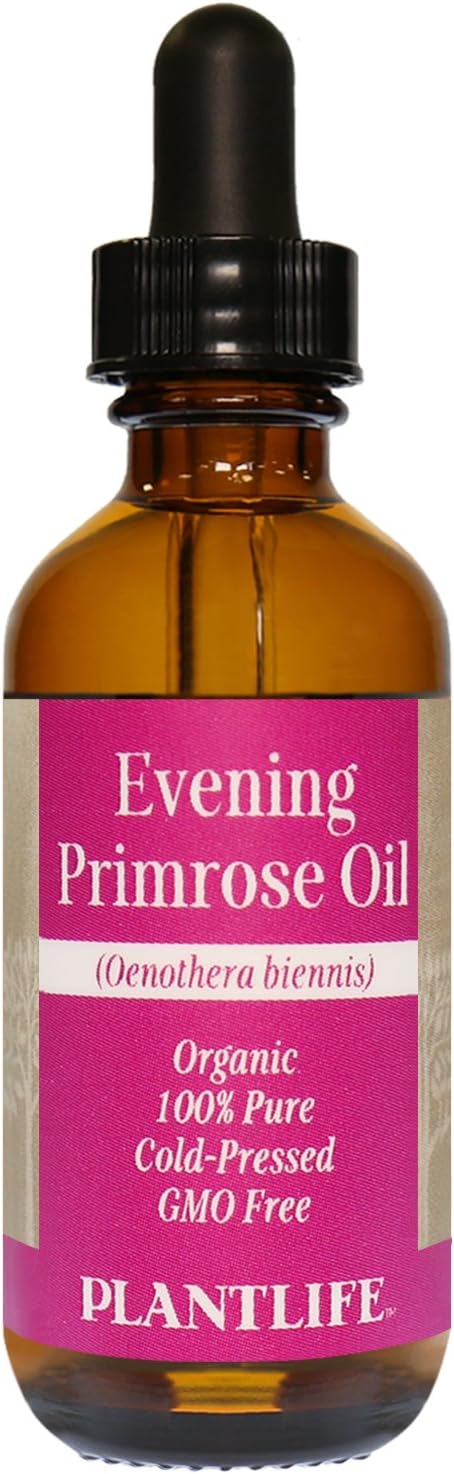 Plantlife Evening Primrose Carrier Oil - Cold Pressed, Non-GMO, and Gluten Free Carrier Oils - for Skin, Hair, and Personal Care - 2 oz