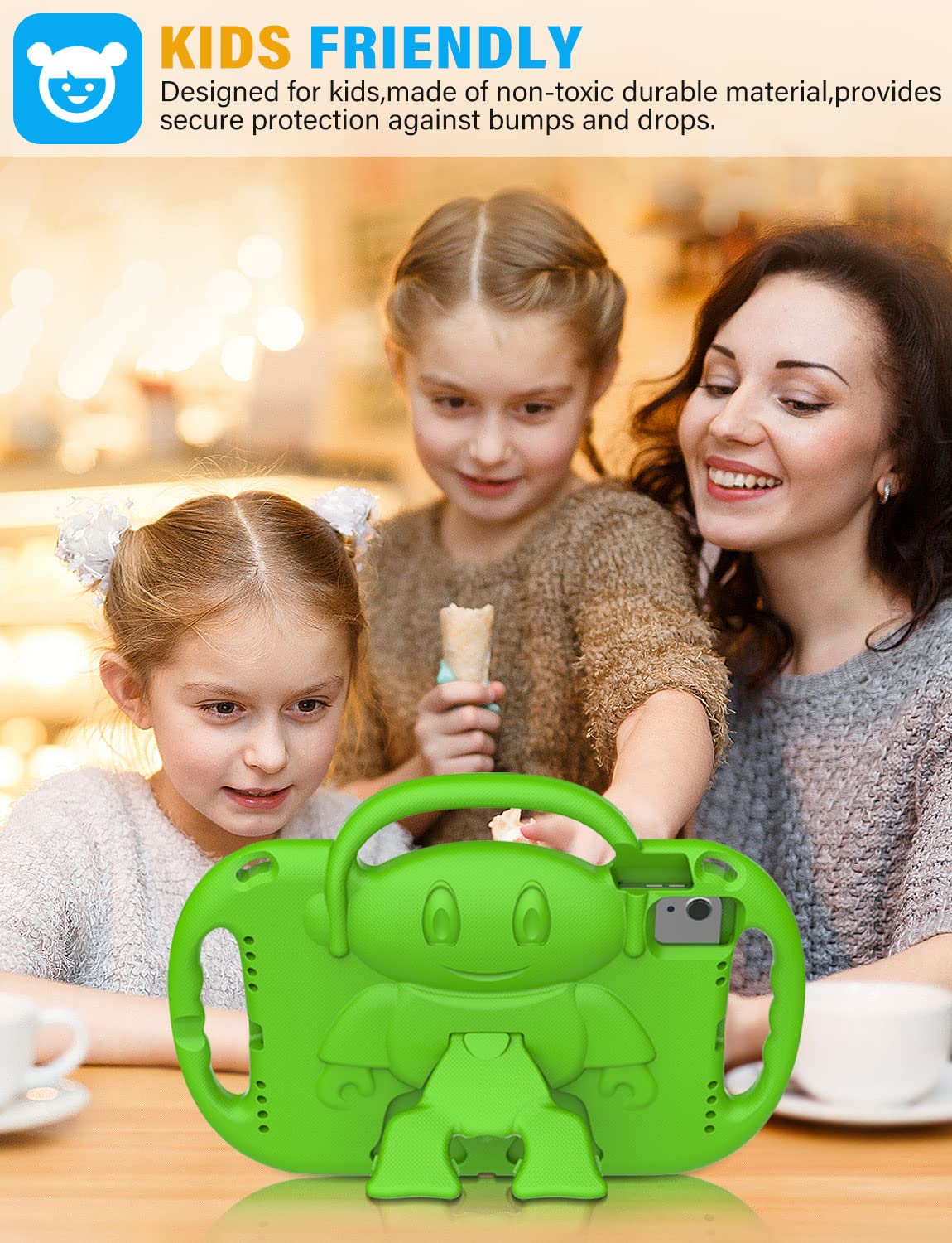 SUPLIK Kinder-Schutzhülle Für IPad 11" – Stoßfest, Mit Tragegurt & Ständer, Kompatibel Mit IPad 10./Air/Pro 11" Modelle