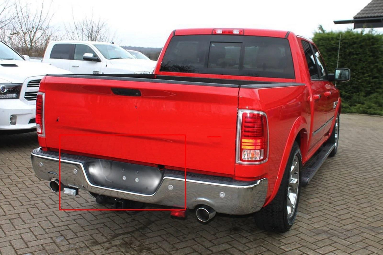 OneGas Led-kentekenplaatverlichting, achterbumper, tagassemblage, rooklens, compatibel met 2003-2018 Dodge Ram 1500 2500 3500 pick-up truck, 6500K Diamond White 12V, 2 stuks