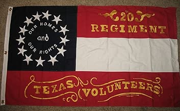 20th Regiment Texas Volunteers Cotton Flag 3'x5' Embroidered Sewn Banner - coolthings.us