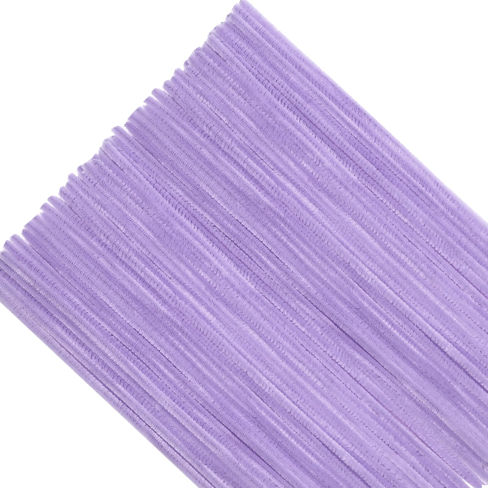 TOAOB 100pcs Pale Purple Pipe Cleaners for Craft 30cm Long Chenille Stem 6mm Thick Fuzzy Sticks Craft Supplies for DIY Flowers Projects Home Decorations
