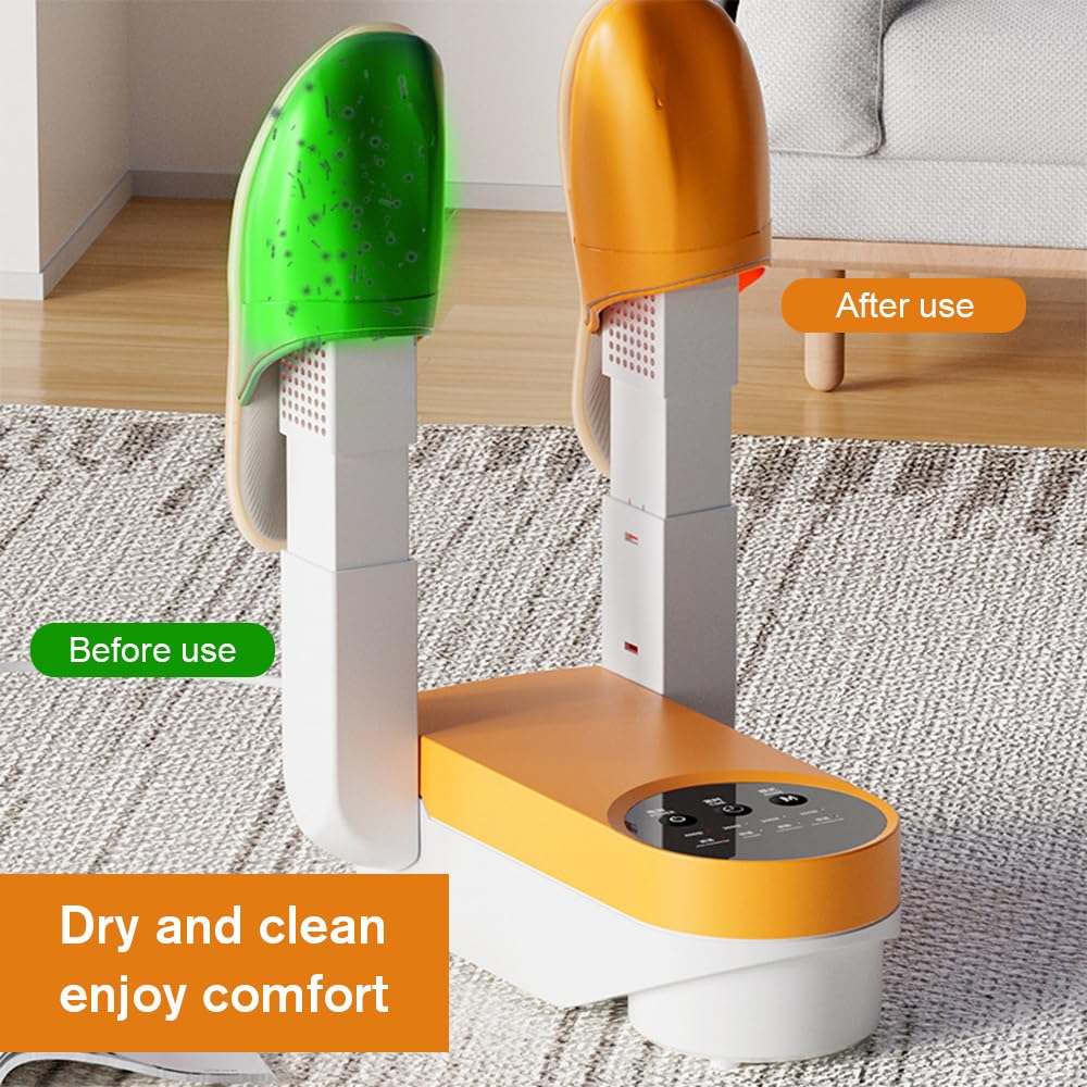 Secador de Zapatos Eléctrico, Secador de Botas de Esquí con 4 Temporizador, Seca Zapato Rápido Diseño Plegable y Portátil, Shoe Dryer para Zapatillas Deporte, Botas Futbol, Botas, Guantes Boxeo