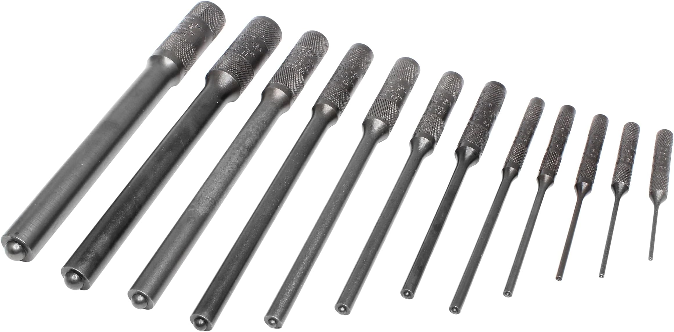 Tools 62254 Pilot Punch, 12-Piece Set Kit Bag, Black Oxide Finish