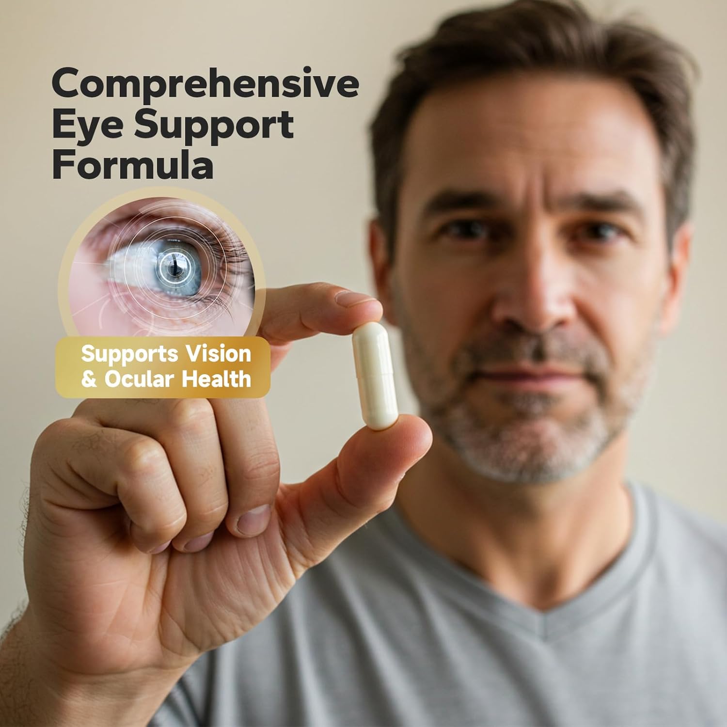 Lutein Eye Vitamins Supplement (90 Capsules), Luteins for Eyes with Vitamin C & E, Zinc & Copper, Lutein and Zeaxanthin Supplements for Men & Women, Dietary Supplements Support Eye Health - Image 2