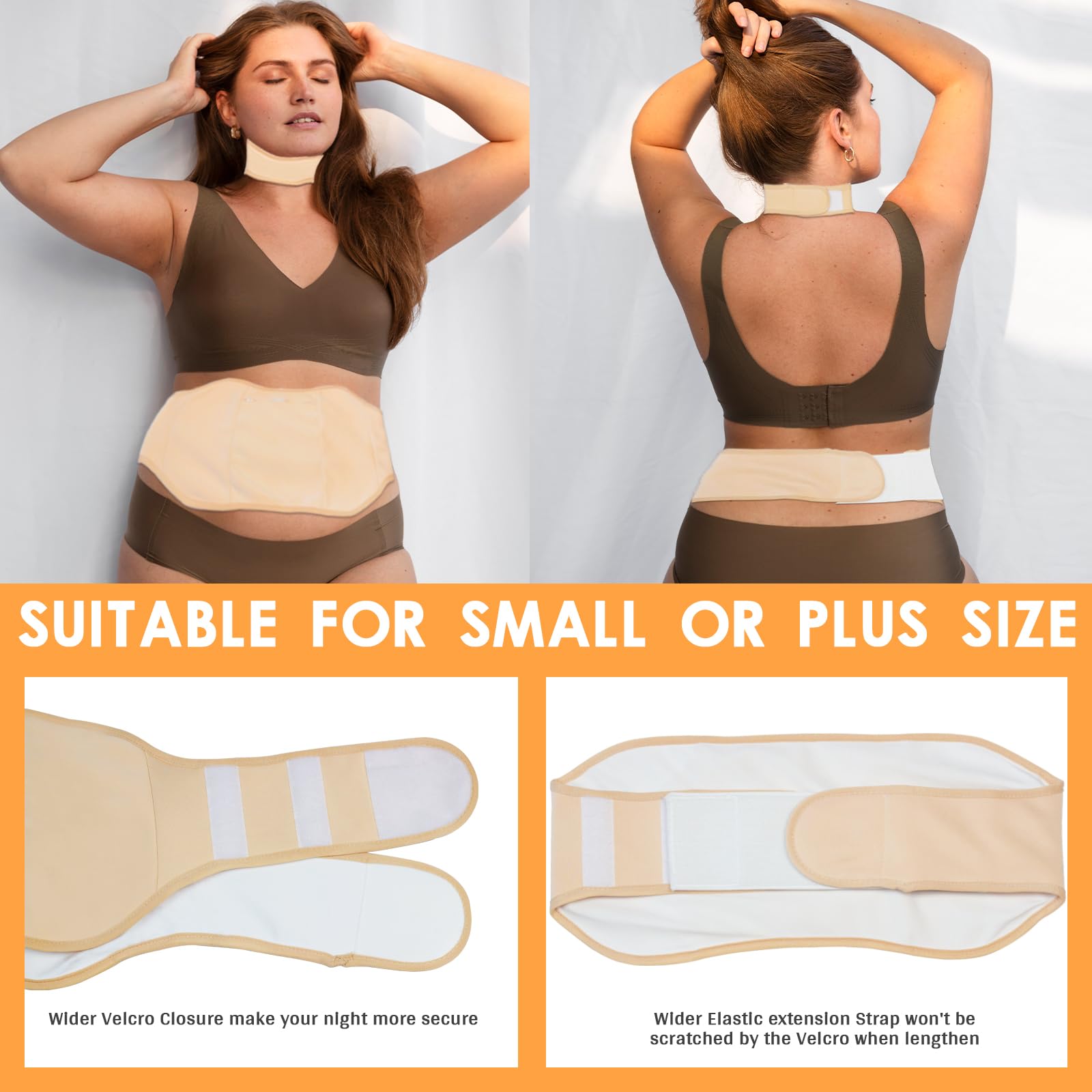 4 Stück Rizinusöl Packung Wrap, Wiederverwendbare Castor Oil Pack Biobaumwolle Elastik Plus Größe Packung mit Rizinusöl für Bauch, Magen, Nacken, Zurück, Brust