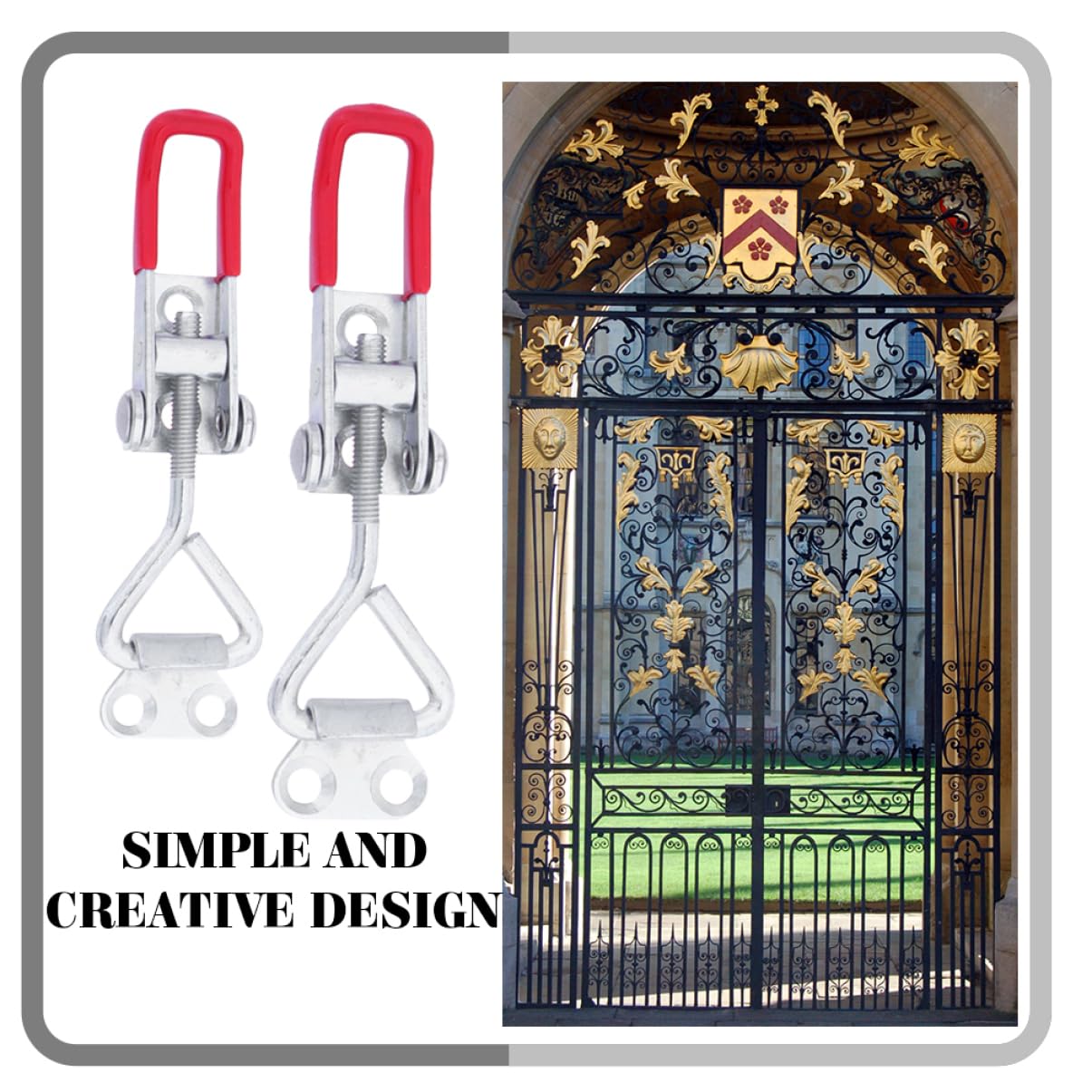 Chiusura a tensione, chiusura a scatto a molla 2 pezzi in acciaio inox cerniera clip morsetto a ginocchiera resistente fermo a ginocchiera fermo a ginocchiera sostituzione morsetto a trazione for port
