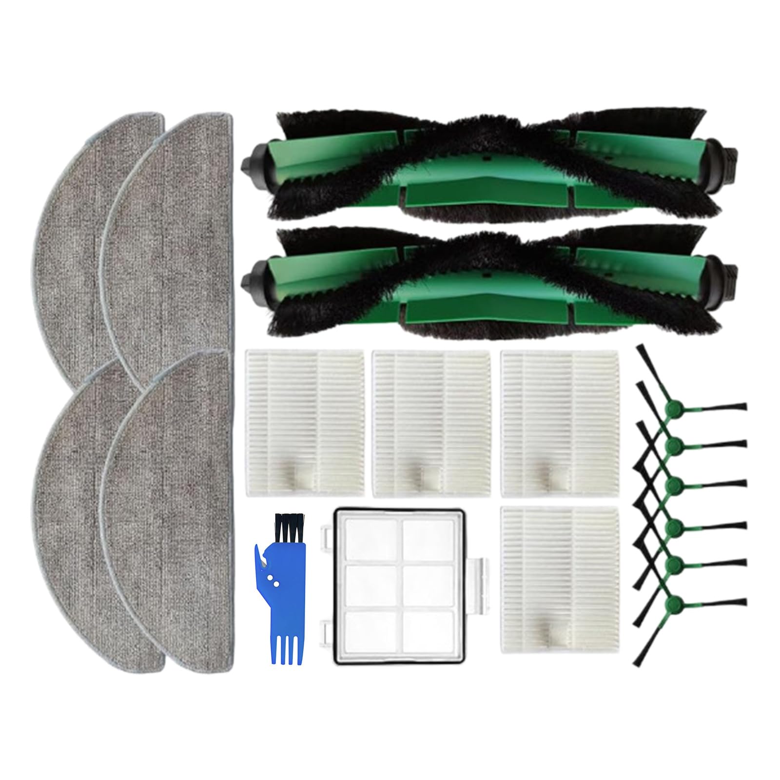 Mekalero Value Pack Robot Vacuum Side Brushes Design Extending Appliance Roller Brush Set