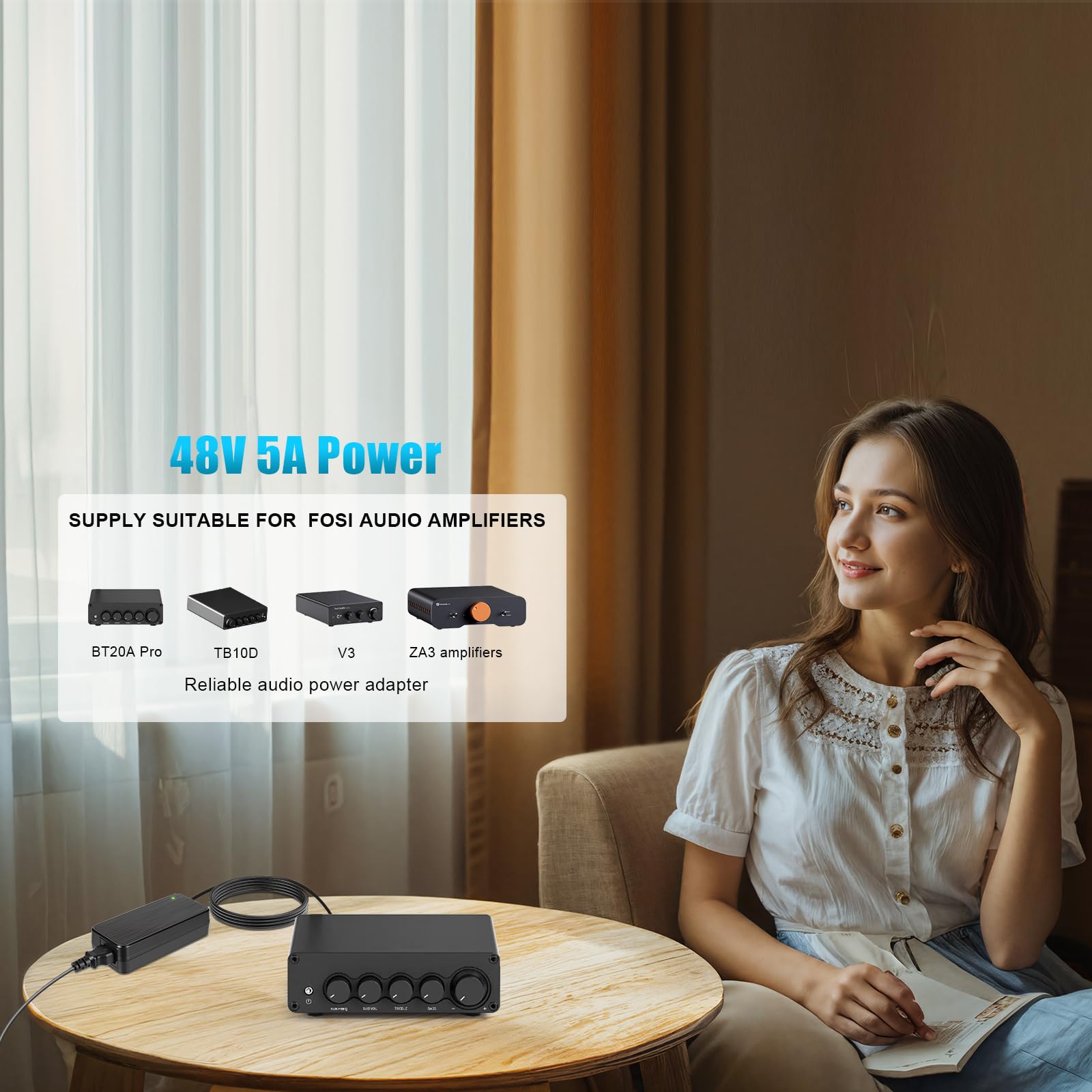 Amazon.com: for Fosi Audio Power Supply Adapter, 48V 5A