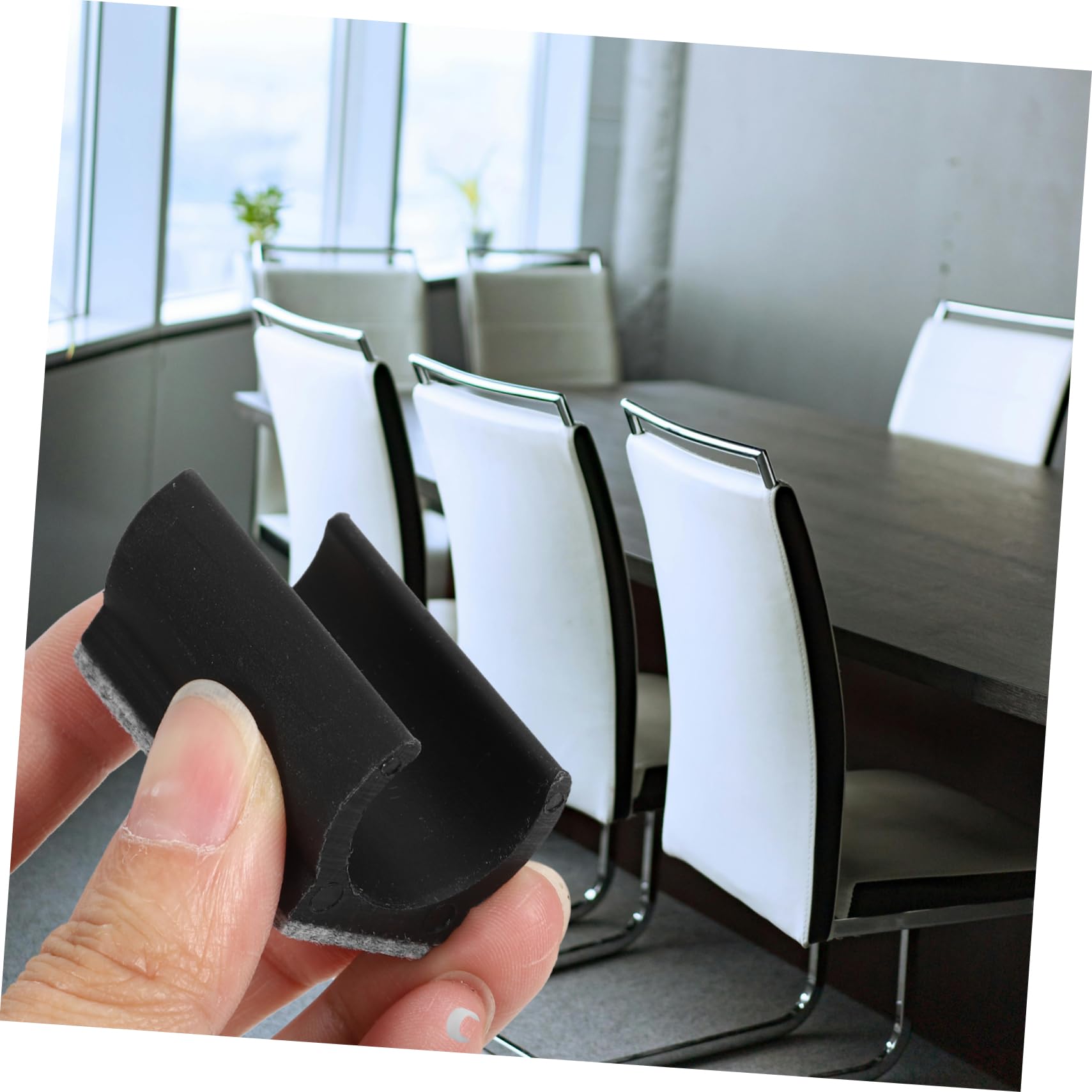 UKCOCO 30piezas Patas De Muebles U-Shaped Fieltro Antideslizante para Protección De Pisos De Tapones De Silla para Rayones y Deslizamientos