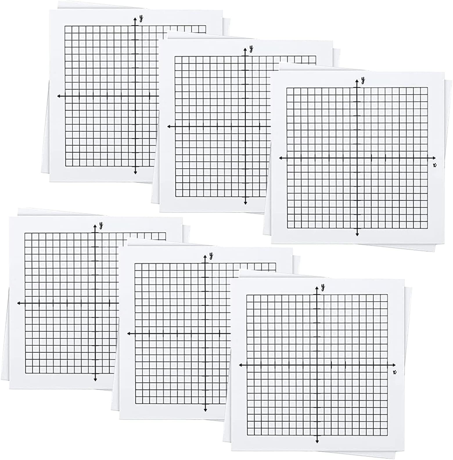 Graph Paper Sticky Notes - 12 Pads 300 Sheets Mini Graph Post It Notes 3x3 in,Lined Post Its Super Adhesive Math Chart Paper,White with Black Lines X Y axis 20×20 Grids (12, 20 x 20 Grids)