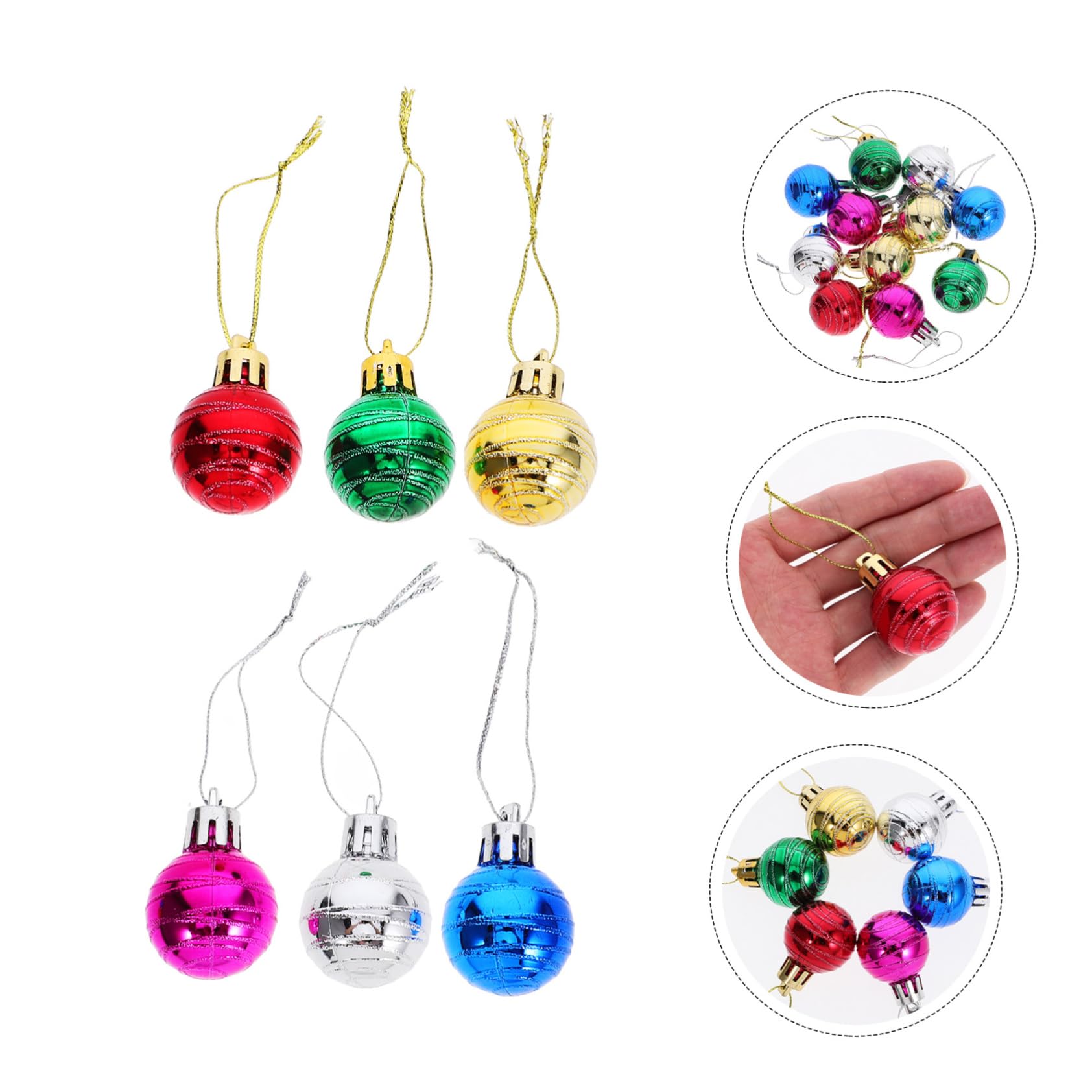 Alipis 12stücke Dekorative Weihnachtskugeln Christbaumkugeln Hängende Kugeldekoration Partydekorationen Weihnachtskugel-Dekoration Christbaumschmuck Hängende Weihnachtskugeln