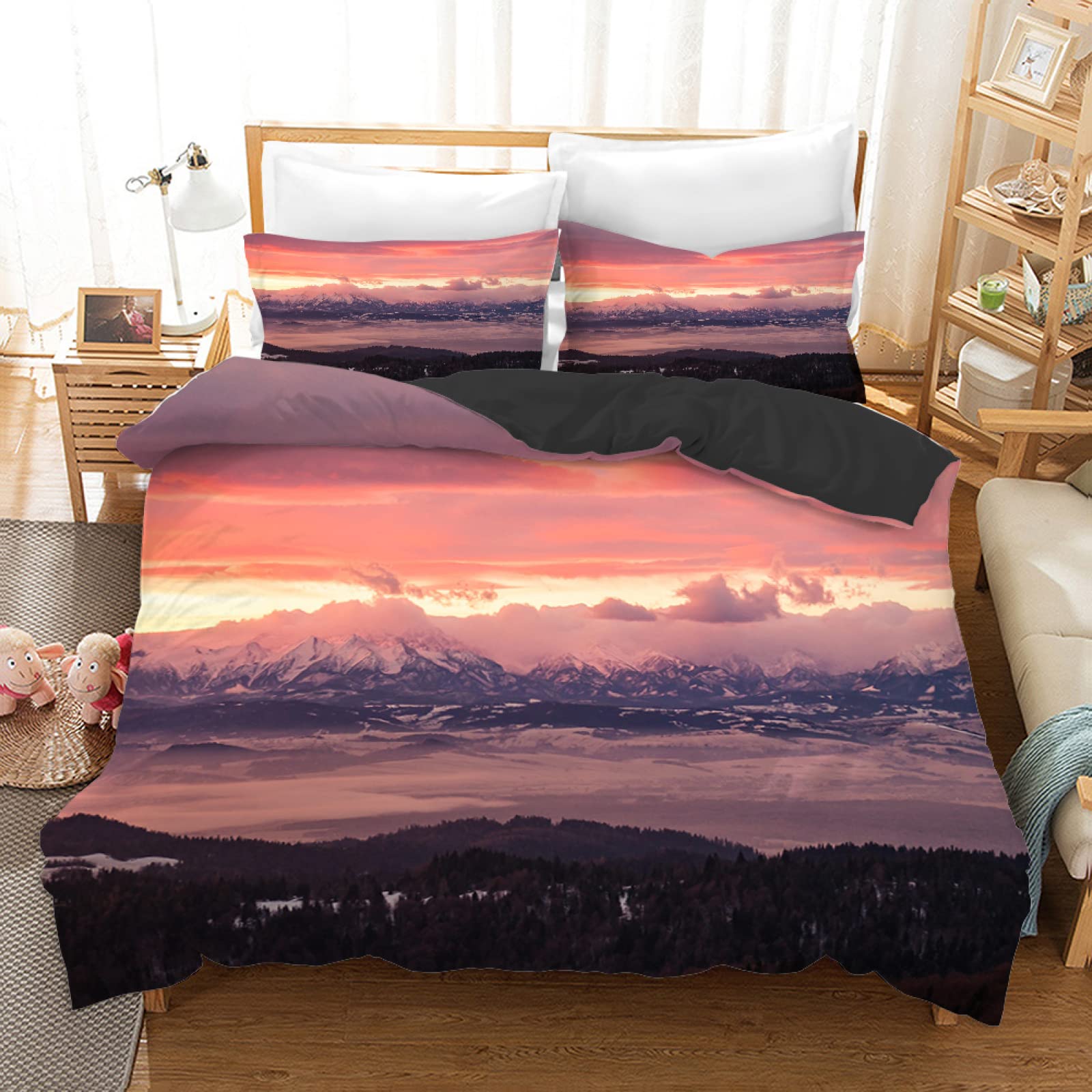 Housse de couette 160x200 nuage coloré pour créer un cocon magique dans la chambre
