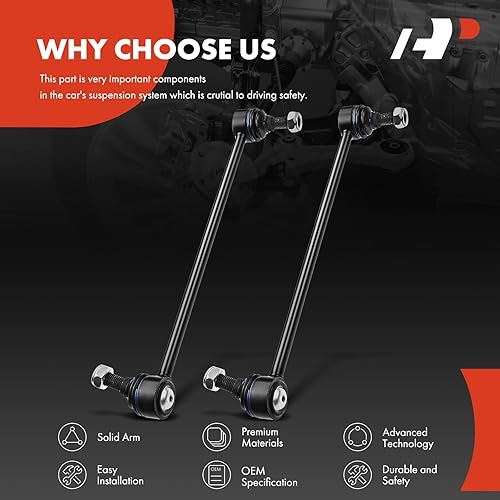 Miniatura 6 de A-Premium 2 eslabones de barra estabilizadora delantera, compatibles con Honda Pilot 2006-2015, Acura MDX 2006-2013, ZDX 2010-2013