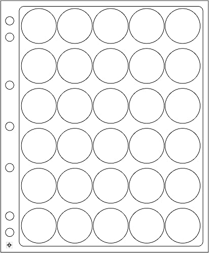 Leuchtturm Lighthouse - ENCAP Clear Coin Pages for Storage of Coins in Capsules,
