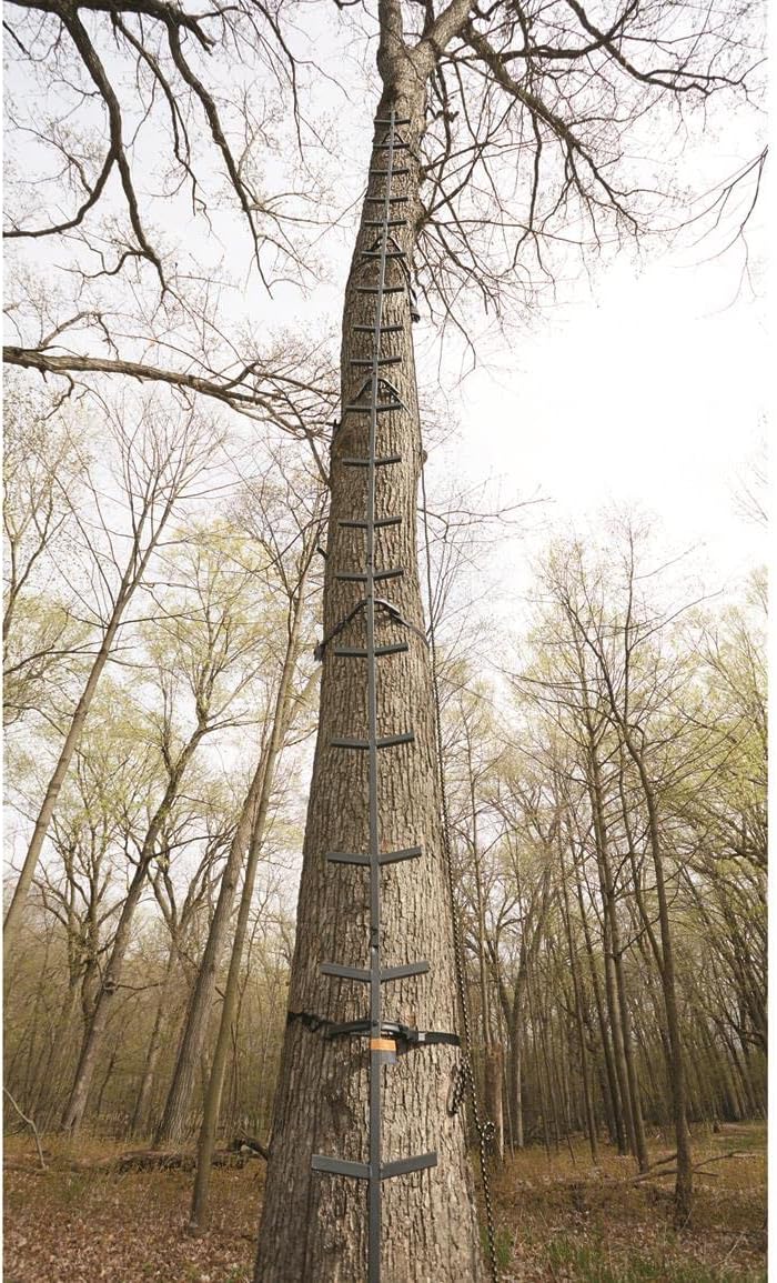 Guide Gear Full Step Climbing Stick Ladder for Tree Stands, Deer Hunting Gear and Accessories, Full Step, 25’