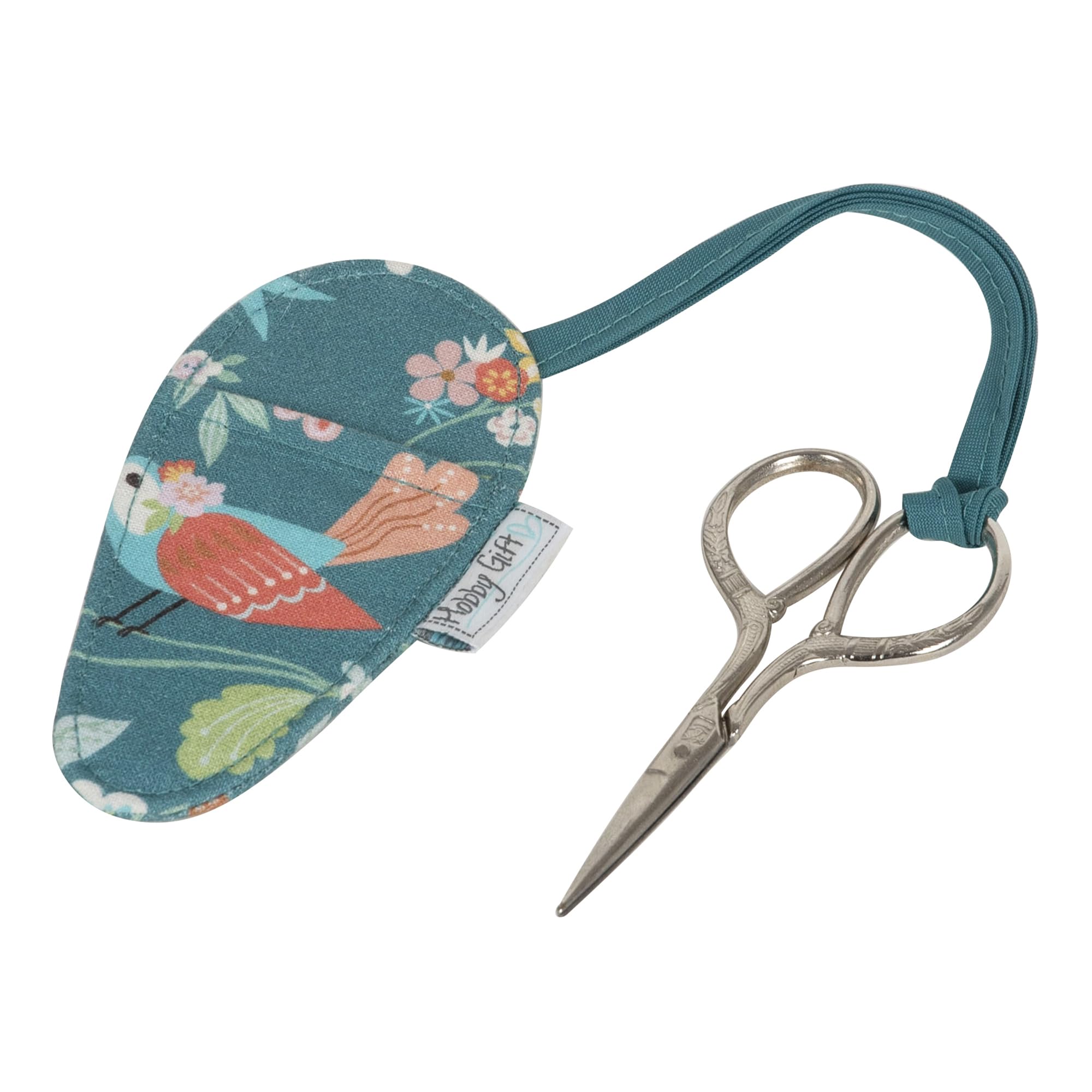 Hobby Gift Embroidery Scissors - Vintage Scissors in Case - 5.5 x 11cm - Aviary