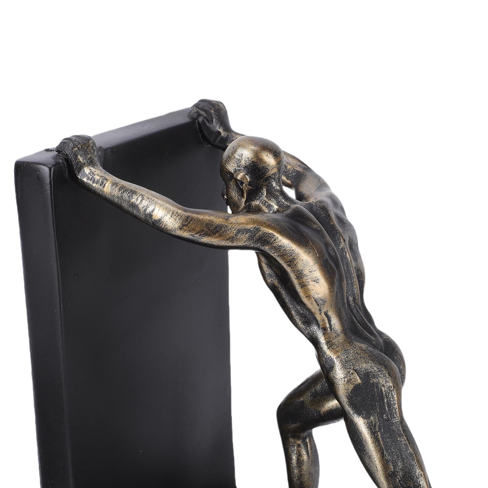 Tissting Serre Livres Décoratifs Figure Humaine en Résine pour Bureau Lot de 2