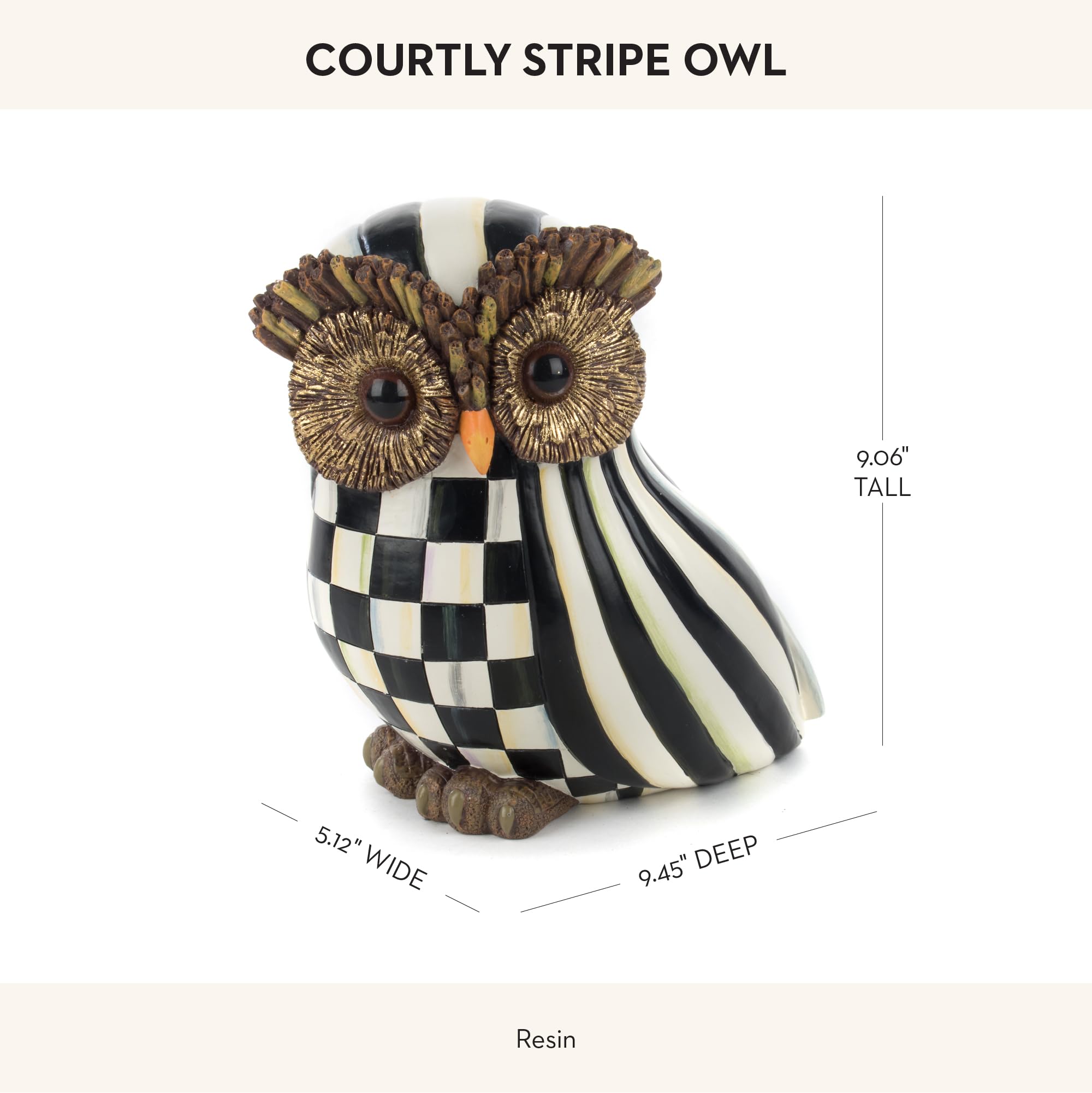 Amazon.com: MACKENZIE-CHILDS Owl, Fall Owl Decor for Home, Black