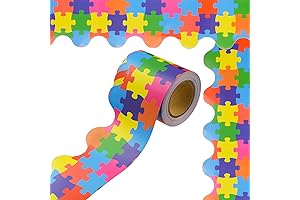 99 Feet Autism Puzzle Piece Bulletin Board Borders