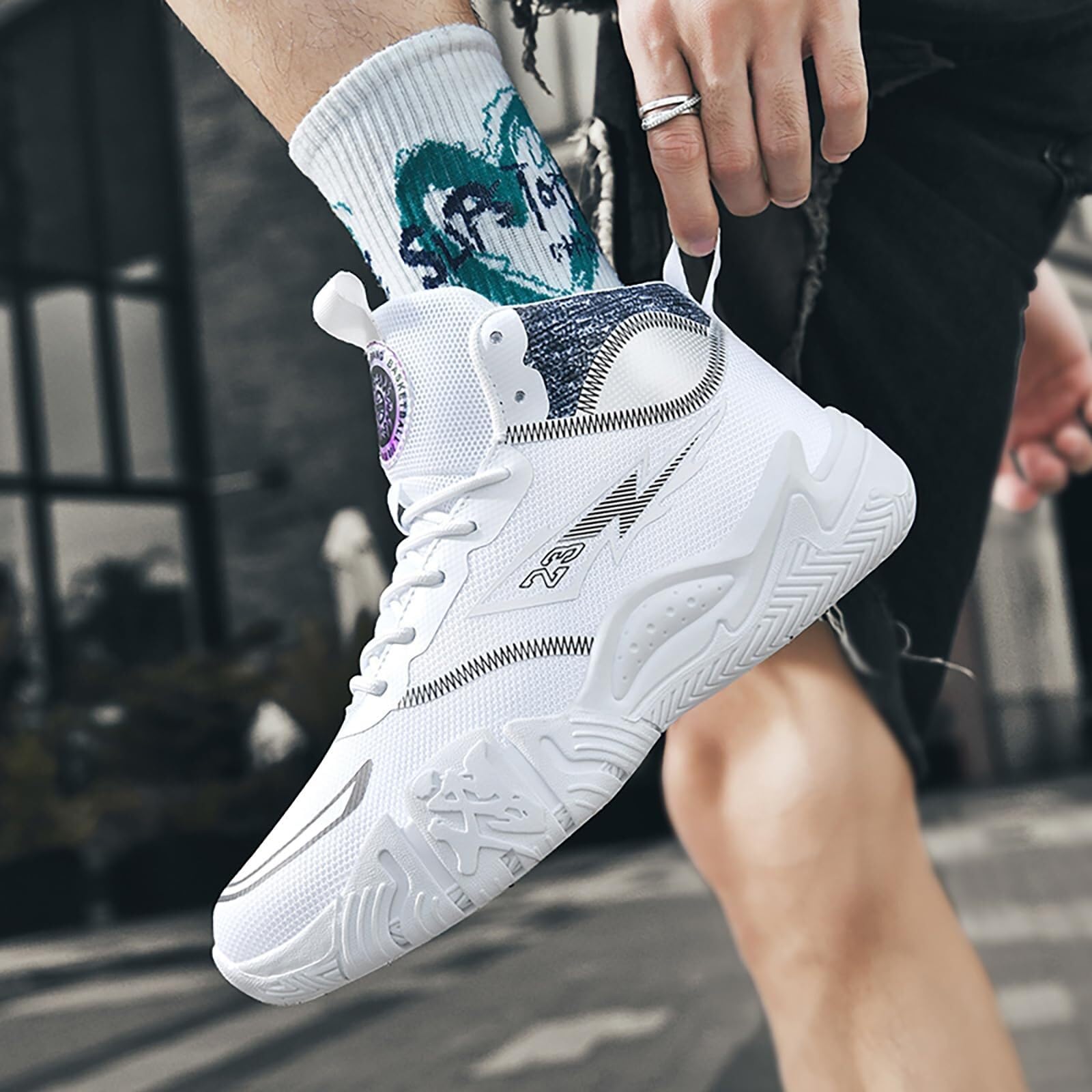 Zapatillas de Baloncesto Unisex Alta Transpirables para Jóvenes