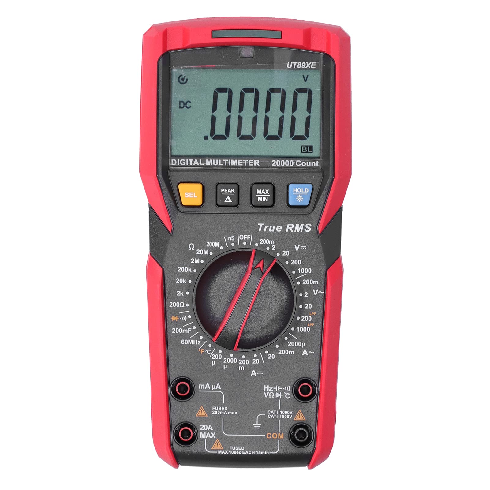 Multimetro Digitale UT89XE, Misuratore Portatile Ad Alta Precisione per Manutenzione Elettrica, Multifunzionale e Durevole, Materiale ABS, 1 unità