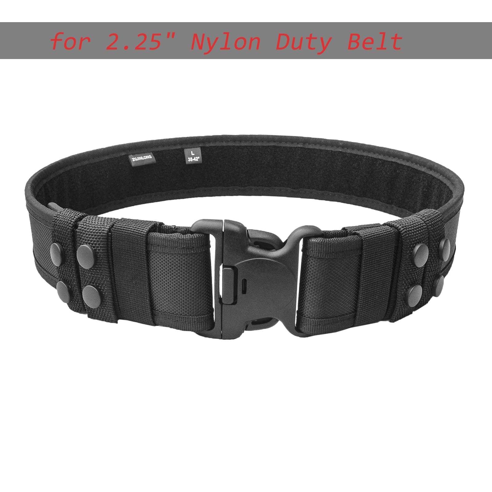ZGJINLONG Tactical Duty Belt Keeper Stays Holders Nylon Double Snaps for 2