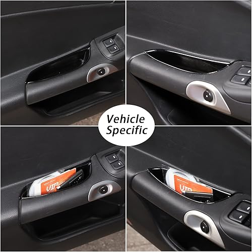 Miniatura 4 de LLKUANG Caja de almacenamiento para manija de puerta de automóvil compatible con Chevrolet Corvette C6 2005-2013, reposabrazos de puerta principal
