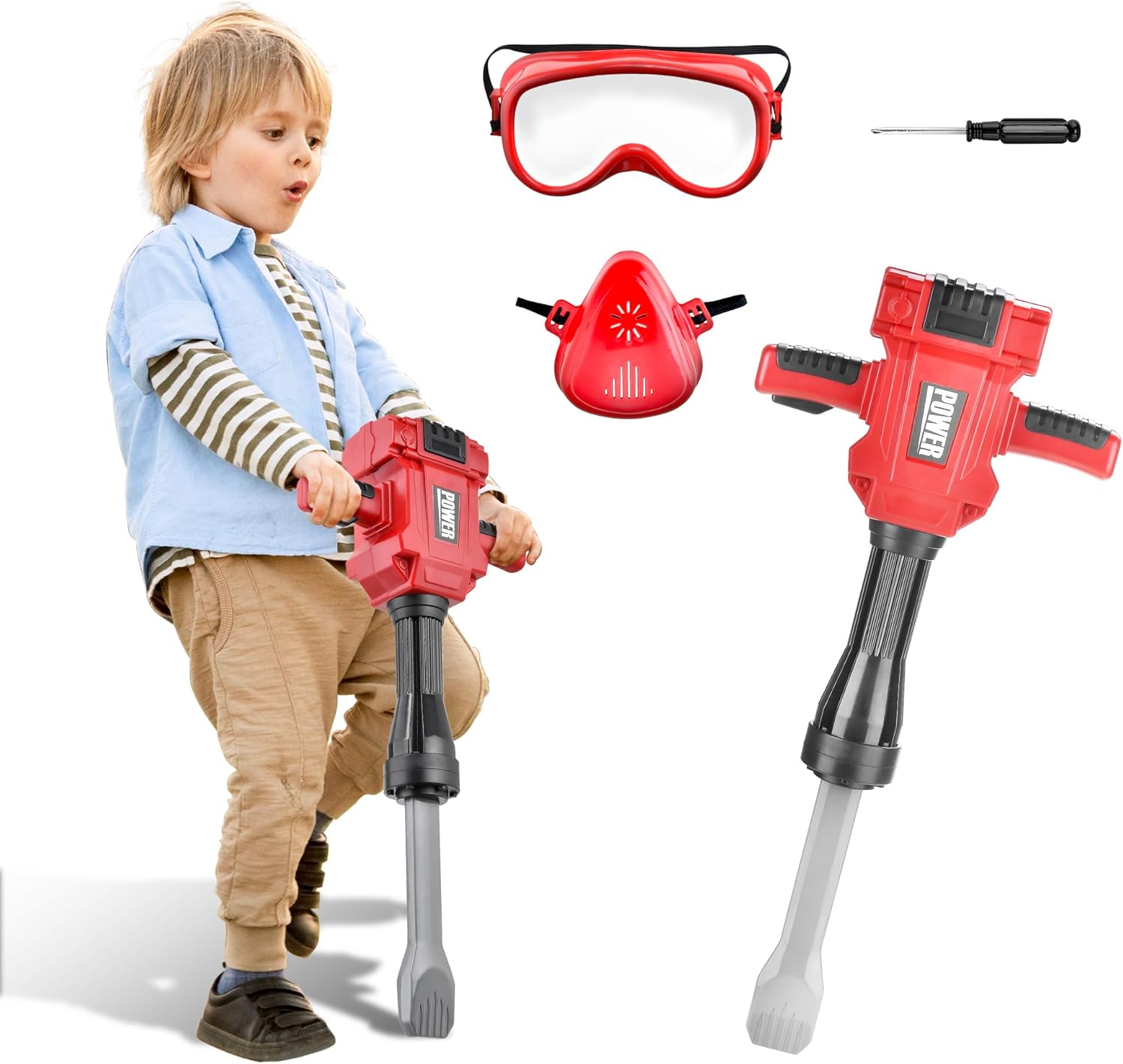 BELLOCHIDDO Kids Jackhammer Toy Drill Kids Power Tools