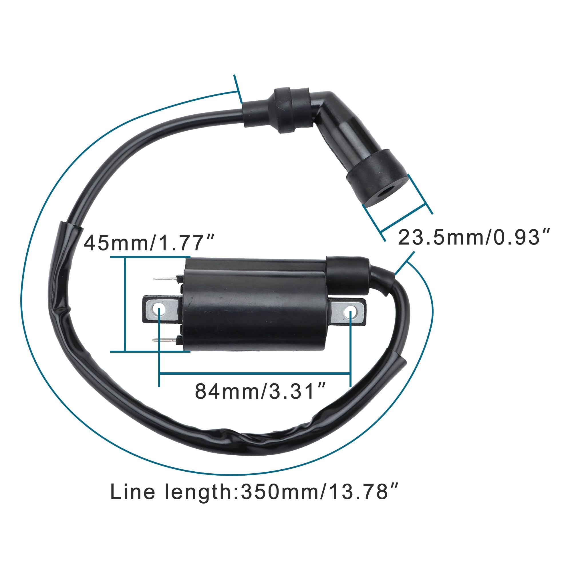 GOOFIT Prise Mâle Bobine D'allumage Pour 2 Temps 43cc 47cc