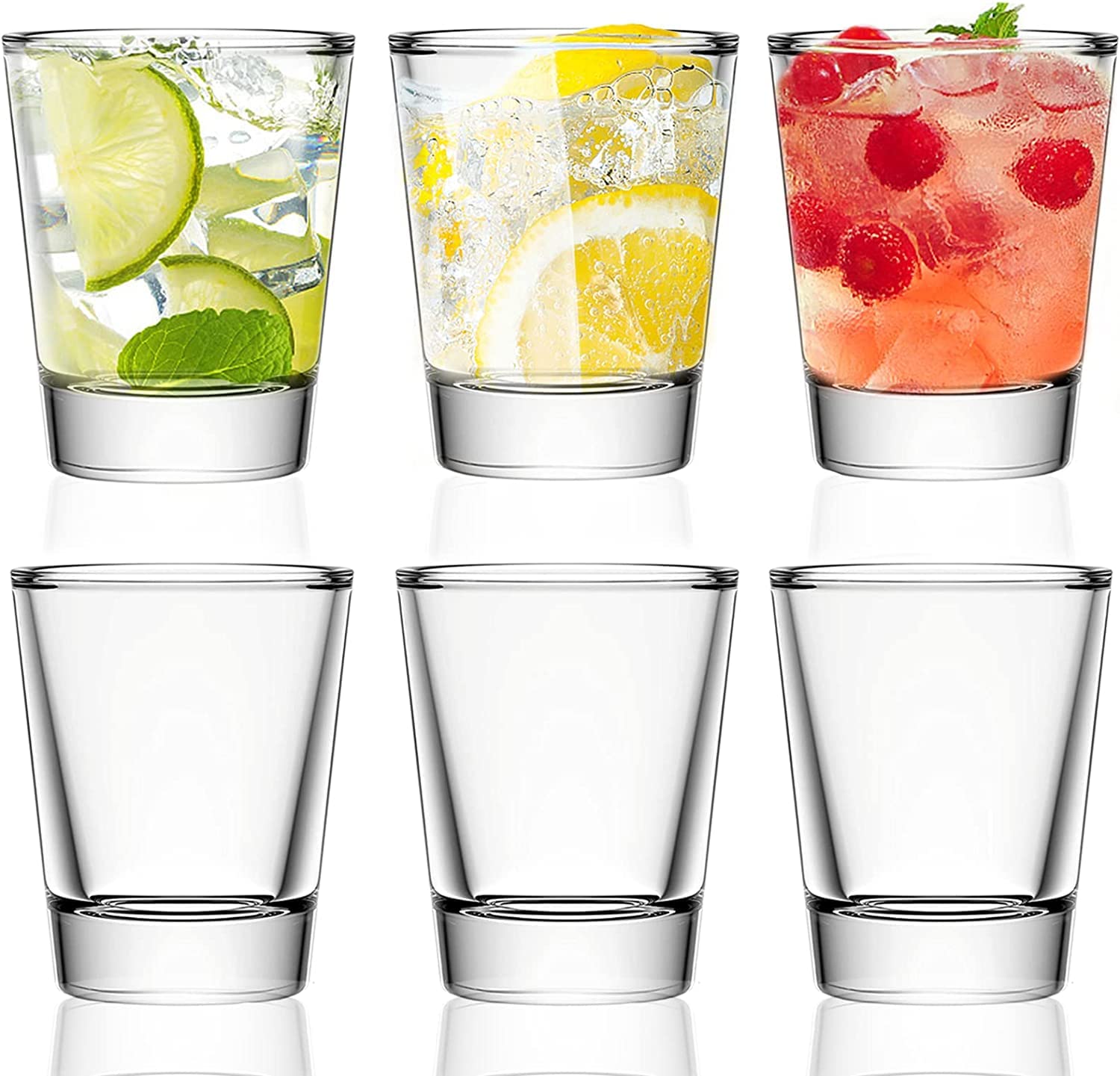 Premium Shot Glass Set with Heavy Base, 60 ML Square Shot Glasses, 6 Pack Clear Shot Glass (6) — Amazon image 9