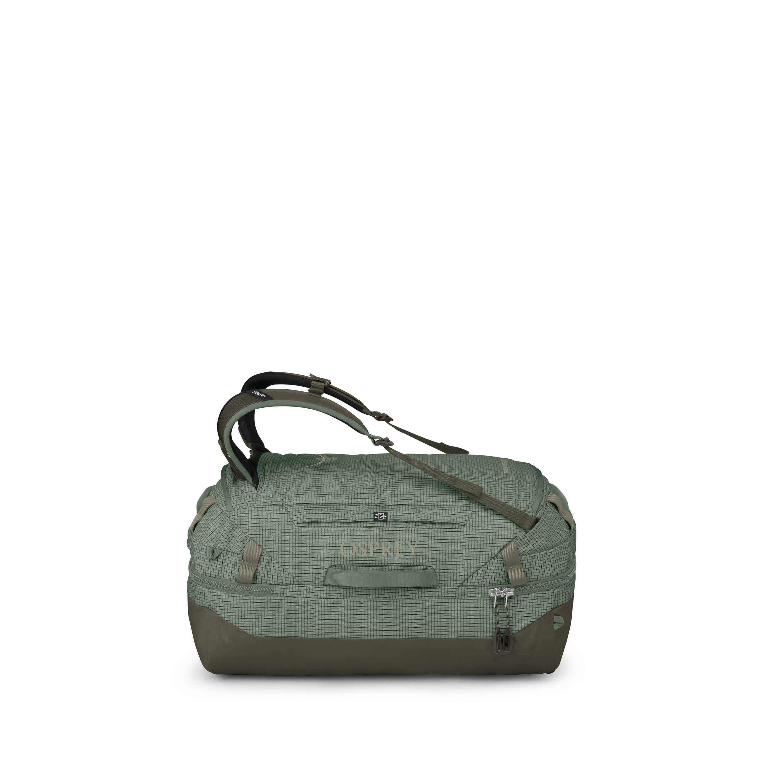 Osprey Transporter Squffel - Borsa da viaggio quadrata resistente, con apertura da 70 l, foglia di pino