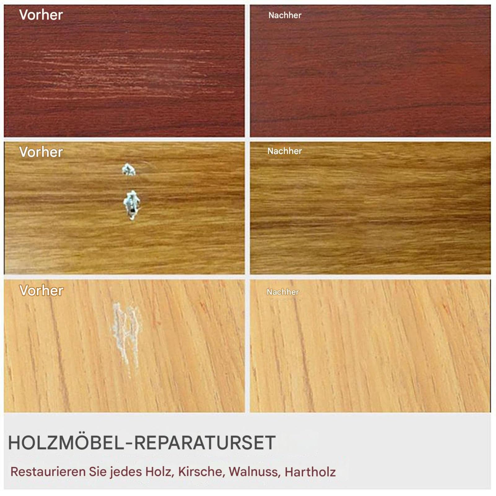 Kit reparación laminado Marcador pintura impermeable y pintable | Kit de reparación para muebles de madera Marcador pintura impermeable y pintable para armario, suelo, cocina, baño, puerta