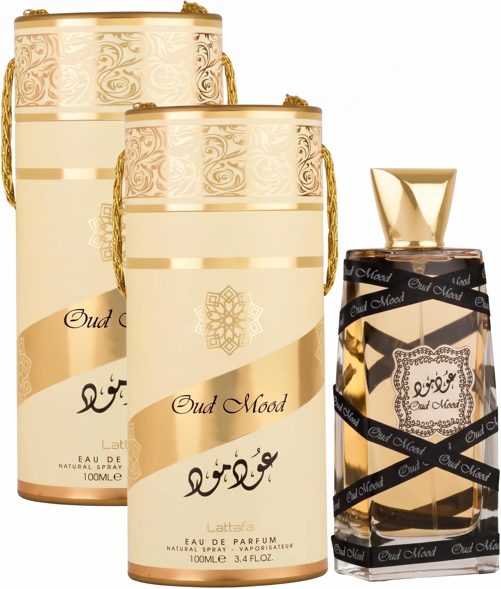 Lattafa Oud Mood - Perfume For Unisex - Eau De Parfum, 100 Ml (Pack of 2)