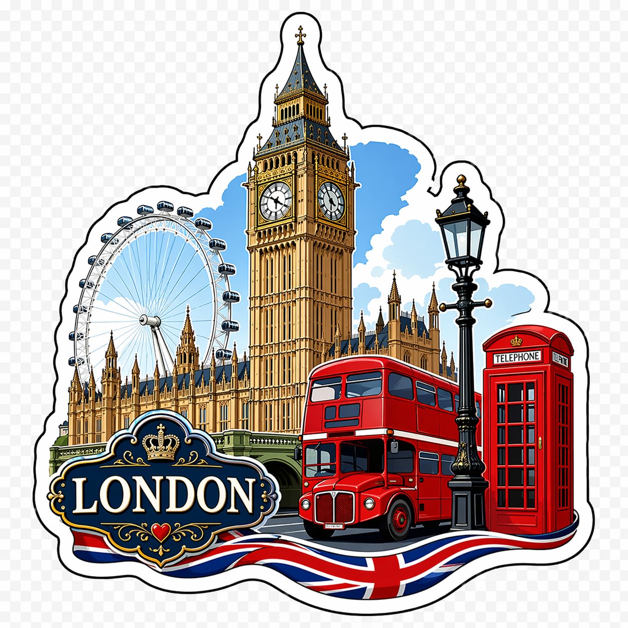 London Fridge Magnet - Decolyte Souvenir -1