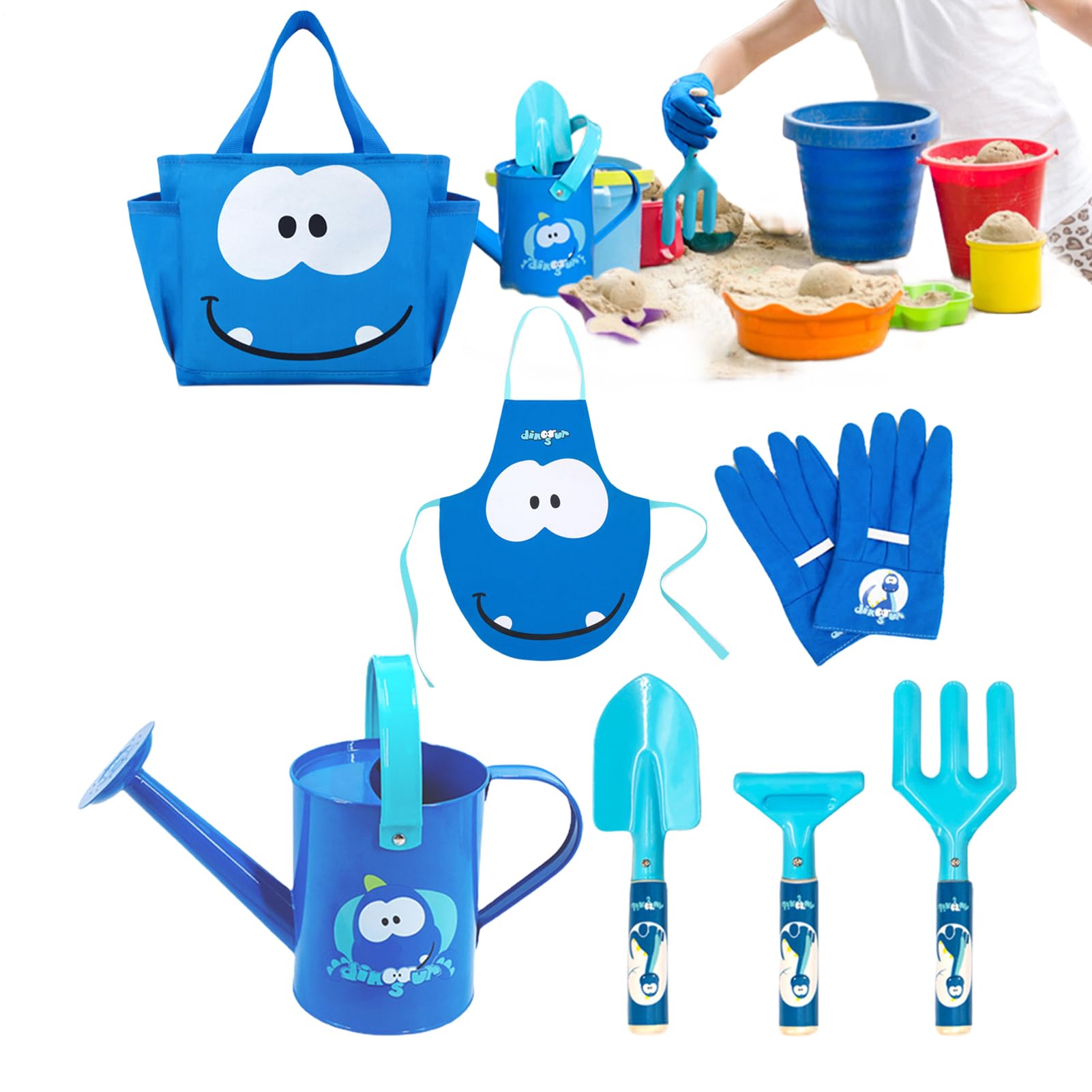 Gartengeräte Für Kinder Bodenlockerer Pflanzspaten | 7-teiliges Kindergartenset Für Balkon Garten Kindergarten Kinder Von 3-8 Jahren