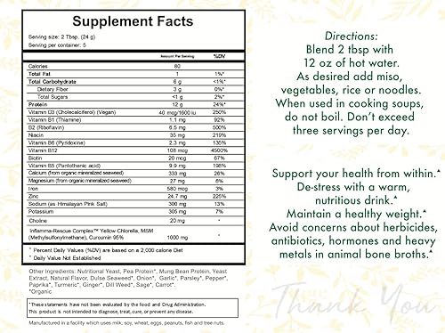 Miniatura 7 de Boon Broth - Sopa en polvo sabrosa a base de plantas, caldo alto en calcio con 72 oligominerales - Ideal para sorber, ayuno y la dieta de caldo de