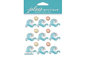 Jolee's Boutique Dimensional Stickers: Beach Vibes, Wave Repeat Pattern