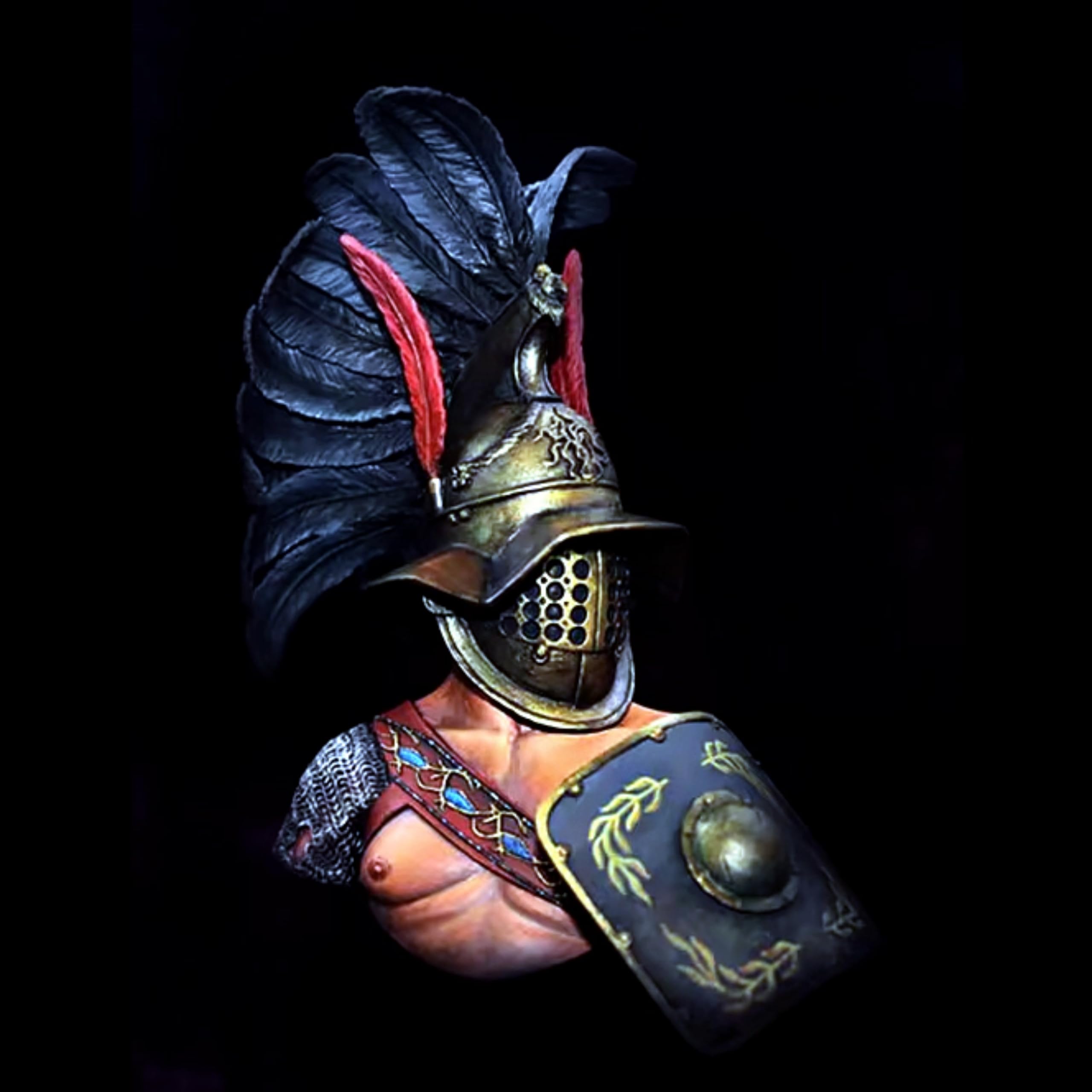 ANYCUA 1/10 Ancient Roman Warrior Resin Bust Model KitUnpainted and Unassembled Soldier Resin Model Kit //Y8V4h7