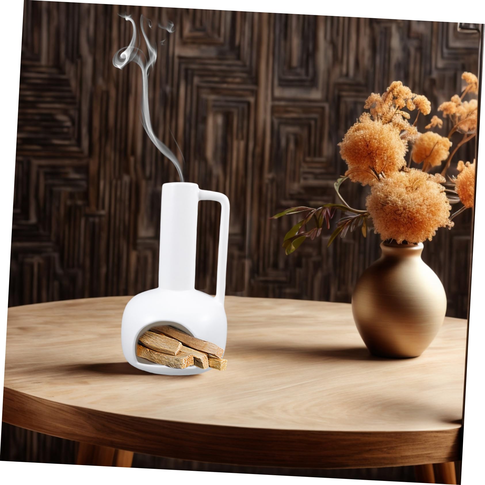 Mipcase Santo Aus Keramik Mit Griff Räucherstäbchen Und Salbeibrenner Für Meditation Und Aromatherapie Stilvolles Design Für Schreibtisch Und Wohnräume