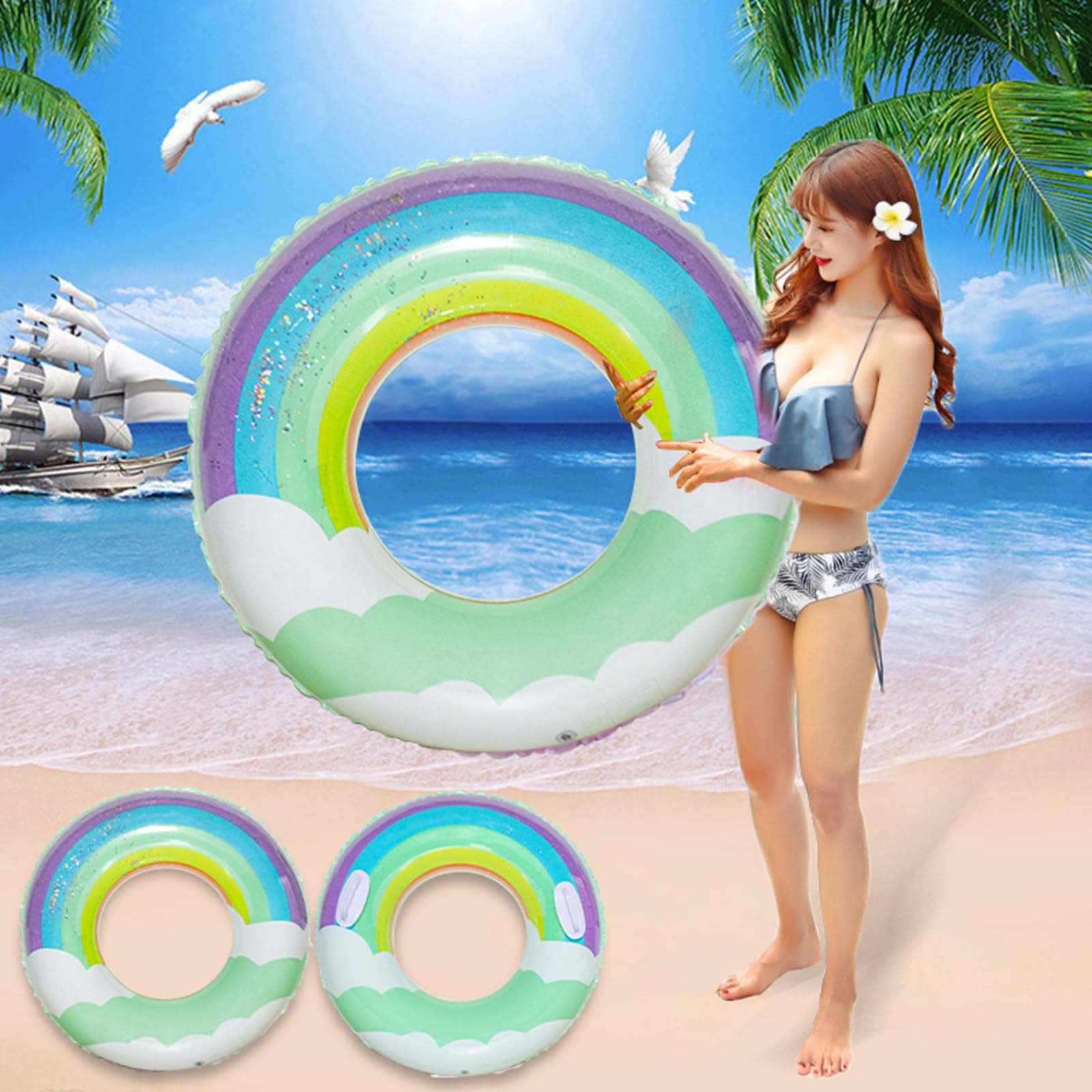 Glitter Rainbow for Play Set for Kids/Friend/Family for Play with Swimming Necessary S