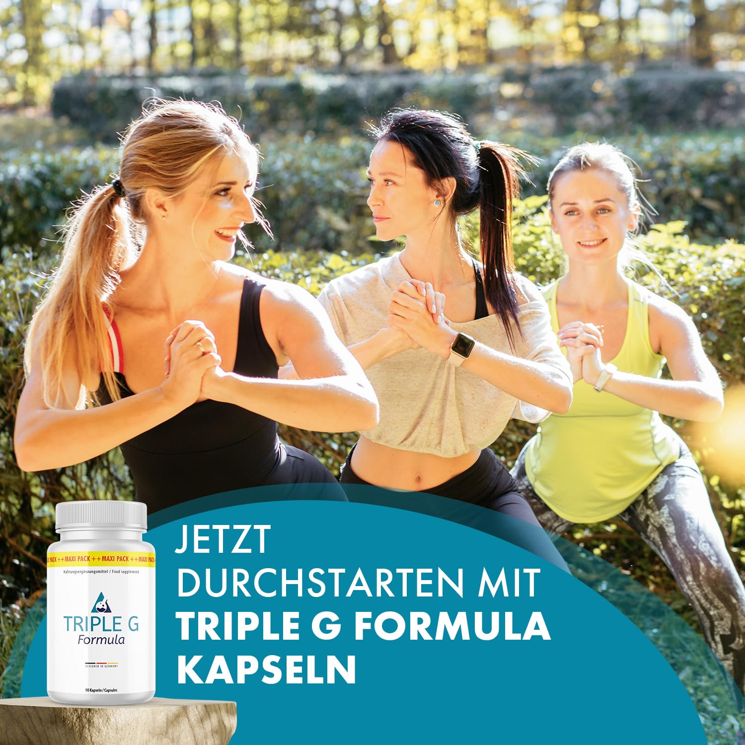 Triple G Formula Kapseln | Mit Apfelessig & Pflanzenextrakten | 90 Kapseln