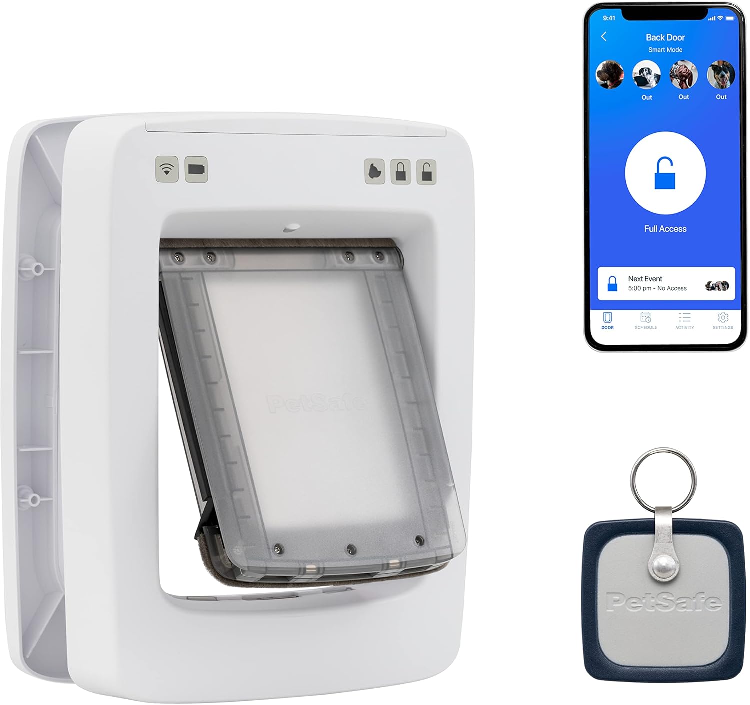 PetSafe SmartDoor Connected Pet Door, Dog and Cat, Selective Entry and