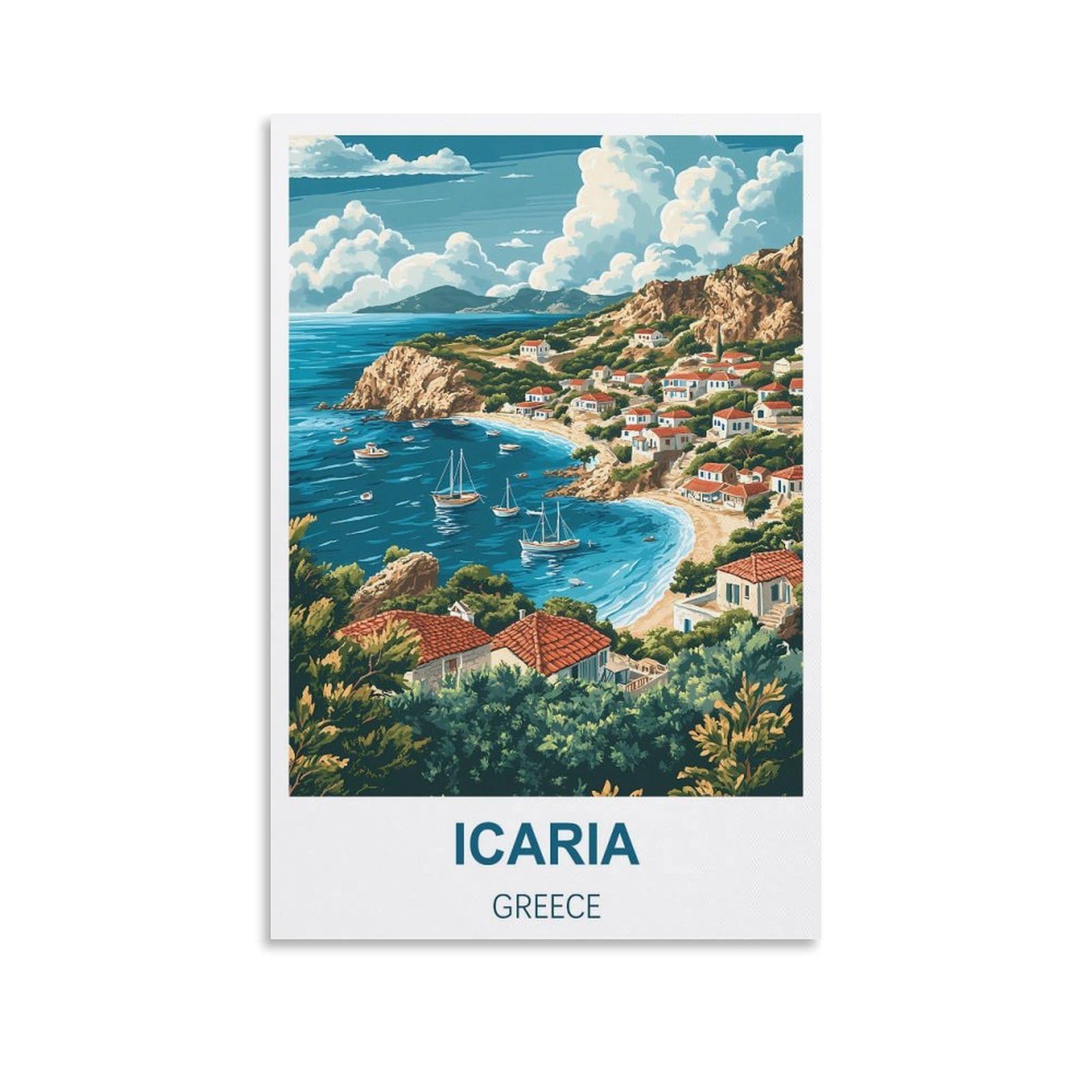 Jigsaw Puzzle 2000 Piece Icaria Greece Of paper Puzzles Suitable For Adults Children Families Stress Relief Puzzle Games 70x100cm