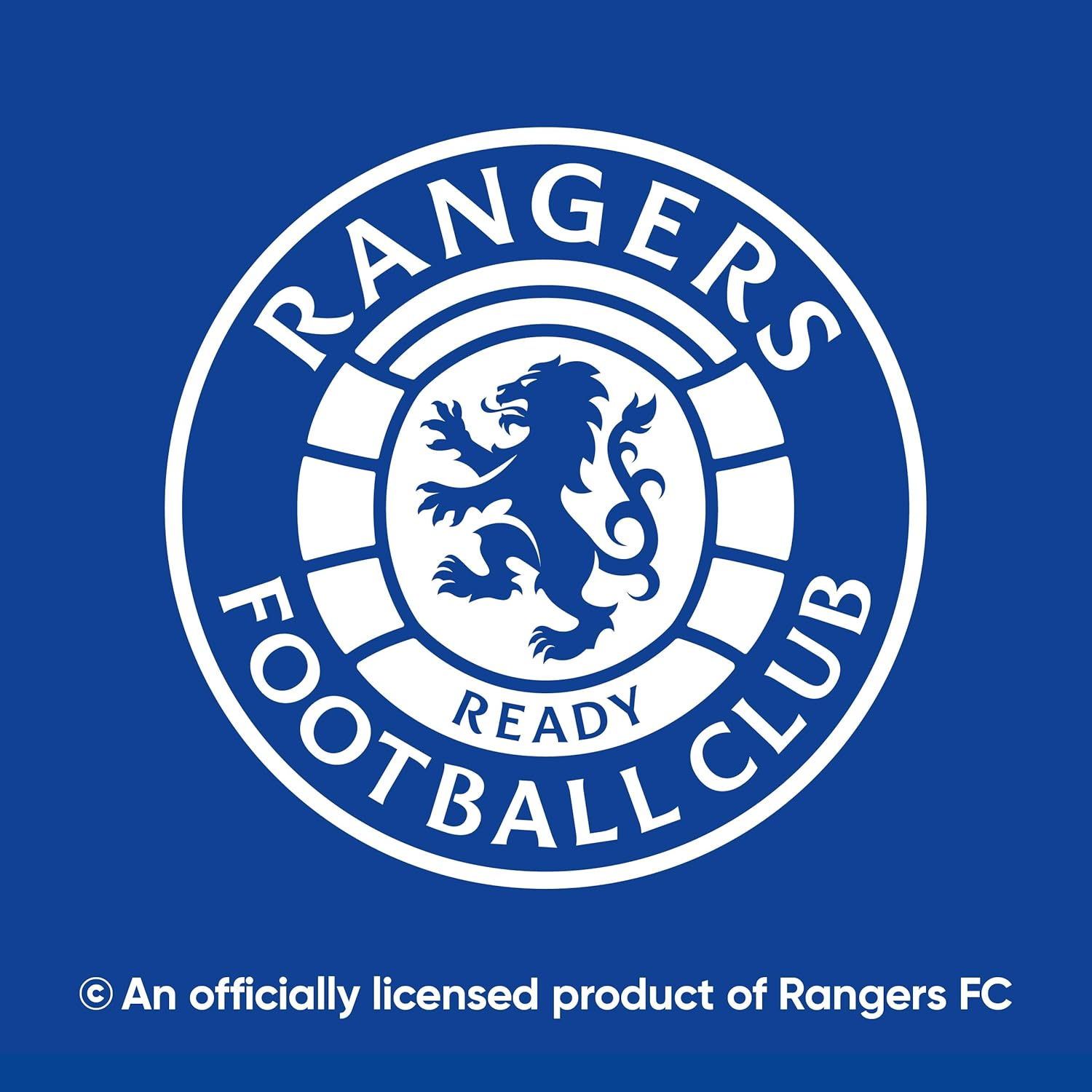 Rangers Football Club - Vinyl Desk Mat - Full Colour Crest on Textured Background - 43 x 90 cm