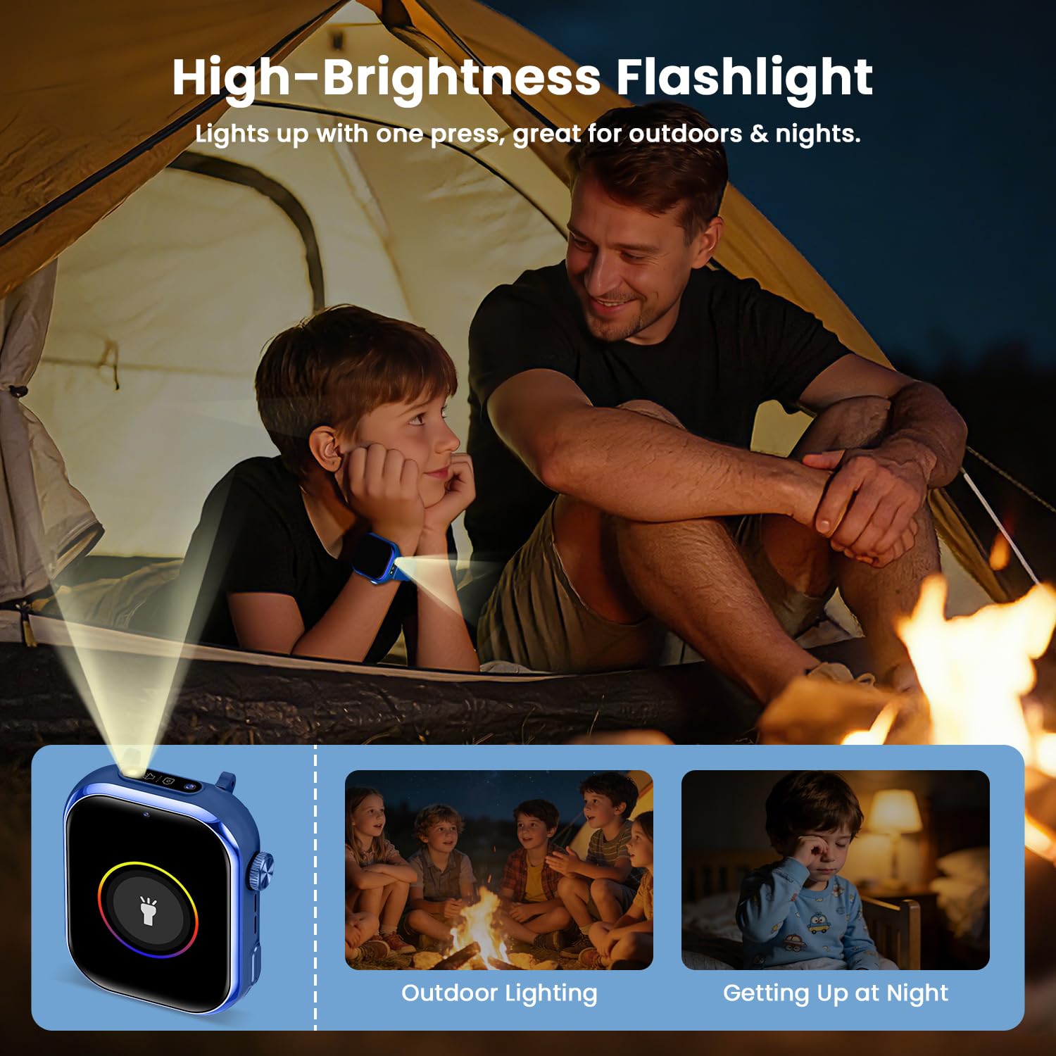 Reloj Inteligente Niño, 4G Smartwatch Niño con GPS y Llamadas, Doble Cámara, Videollamada, SOS, Modo Escuela, Despertador, Linterna, IP68, Podómetro, Regalo Niñas y Niños Azul, 3 Años Garantía