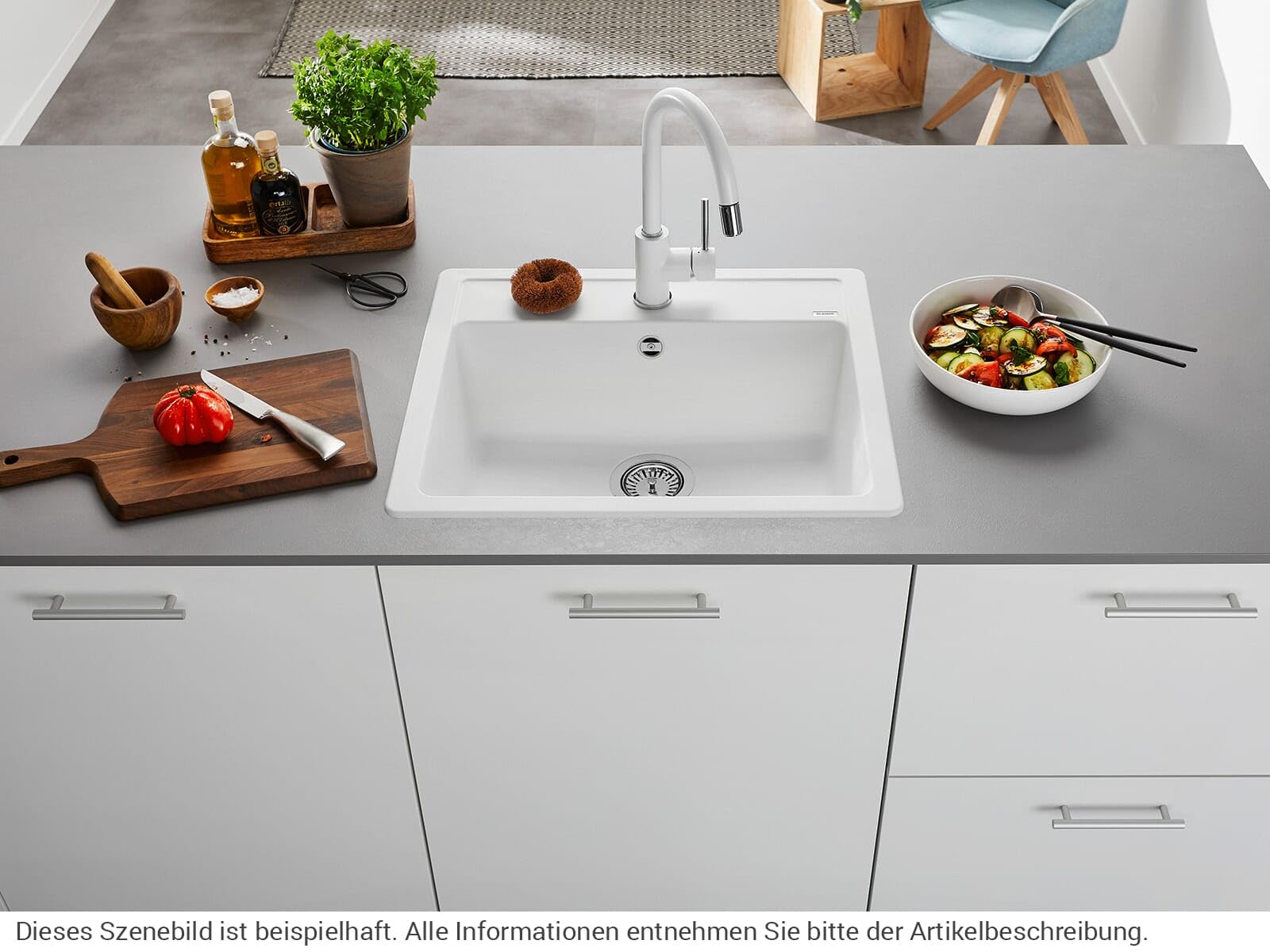 BLANCO 526146 MIDA-S Miscelatore da Cucina, Nero Silgranito