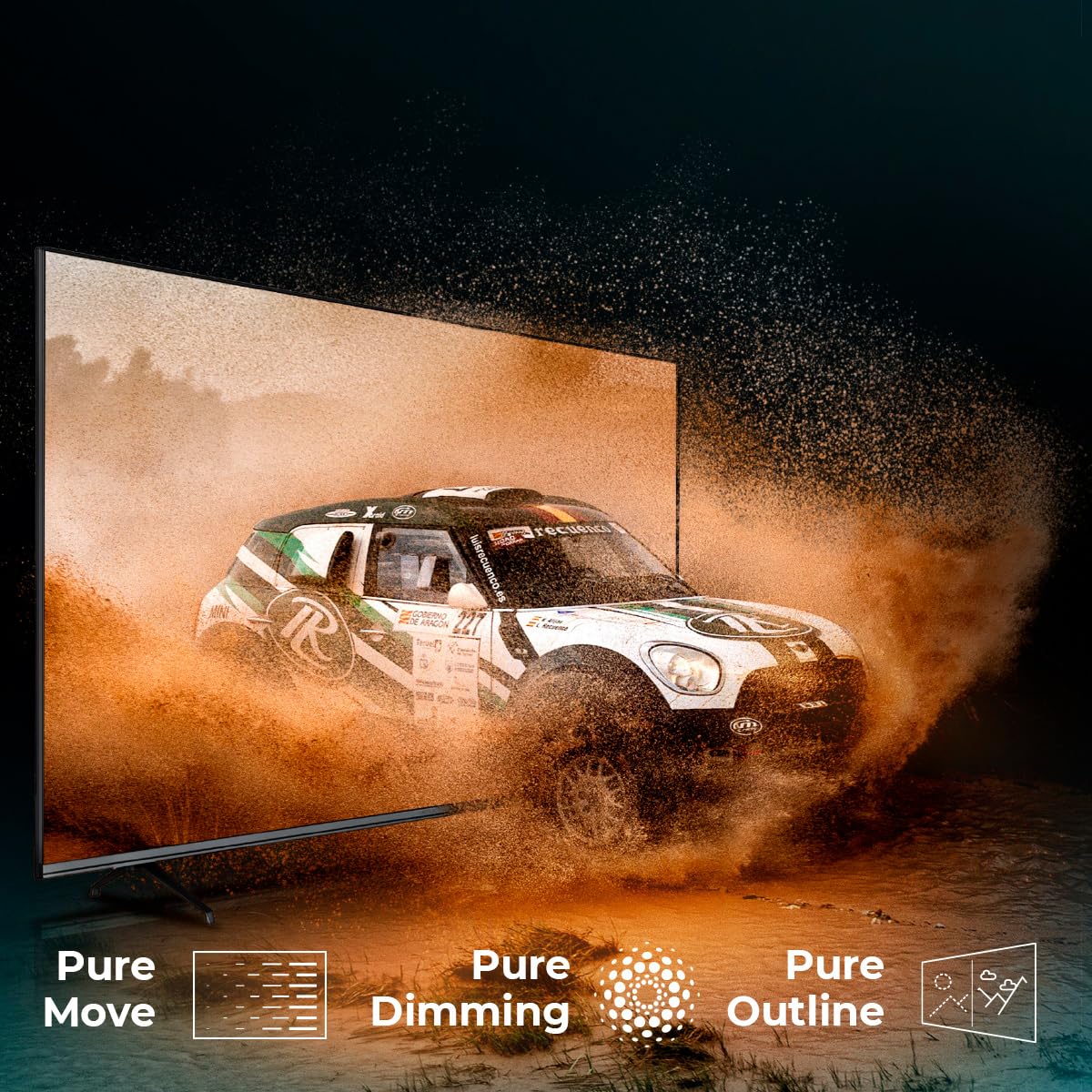 Cecotec TV LED 55" Smart TV A2 Series ALU20055Z. 4K UHD, Android 11, Frameless, Base Centrale, MEMC, Dolby Vision, Dolby Atmos, HDR10, 2 Haut-parleurs 10W, Modèle 2023