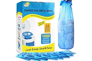 Munchkin Snap, Seal and Toss Pail Refill Bags: Exceptional Hygiene Solution for Diaper Disposal