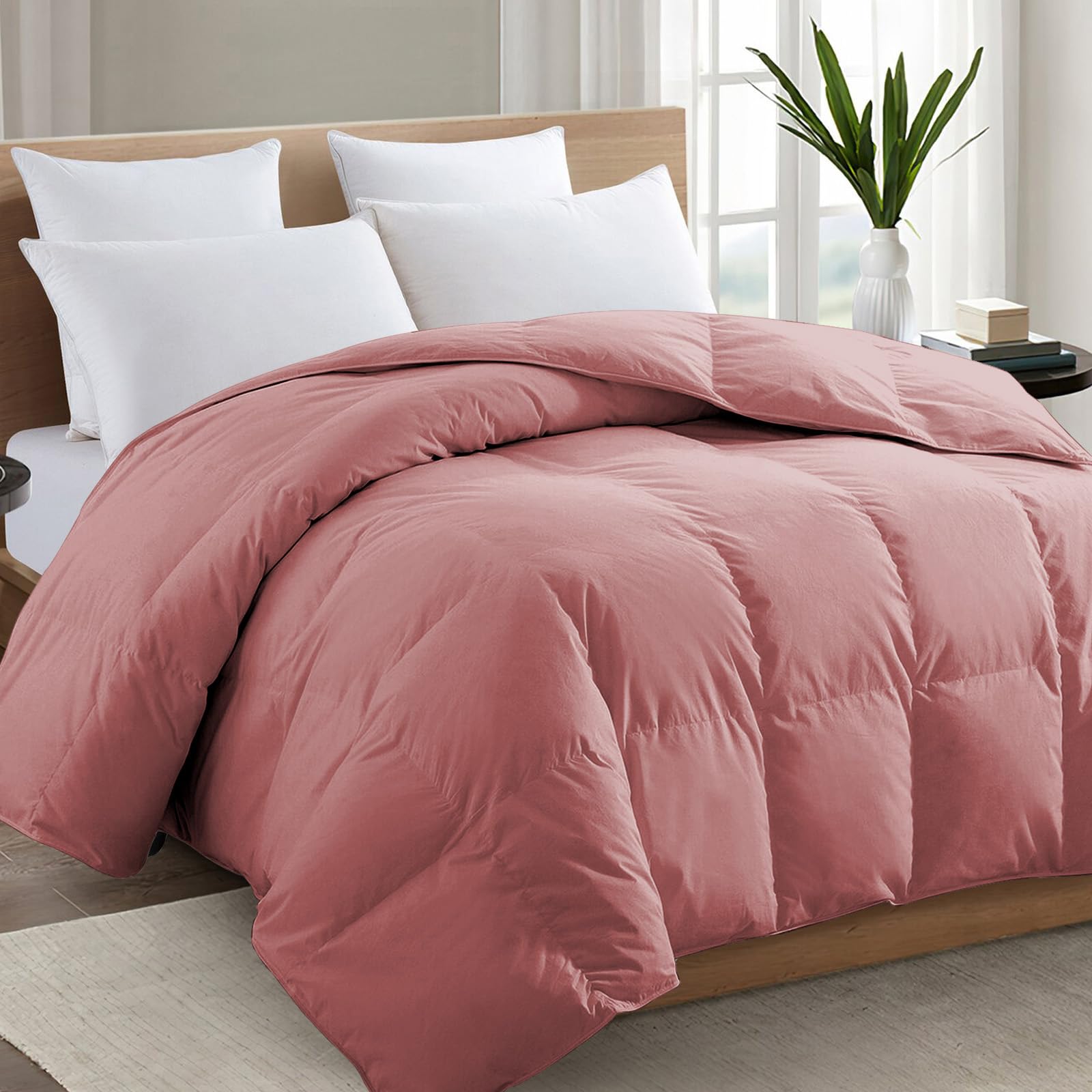 King Comforter, All Season Down Alternative Dusty Pink Duvet Insert