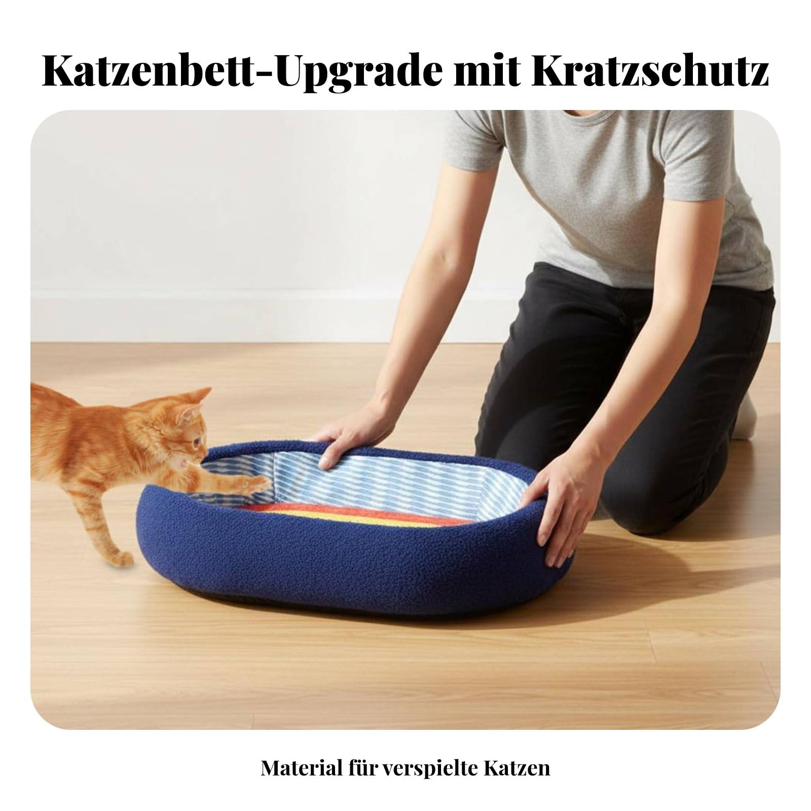 Kratzbrett für Katzen Schnurrnest Sisal Kratzfläche Spielwiese mit Ballspielzeug Stabile Schlafmulde Zum Verweilen Und Kratzen für Wohnambiente Entspannung, Sternenhimmel Oval